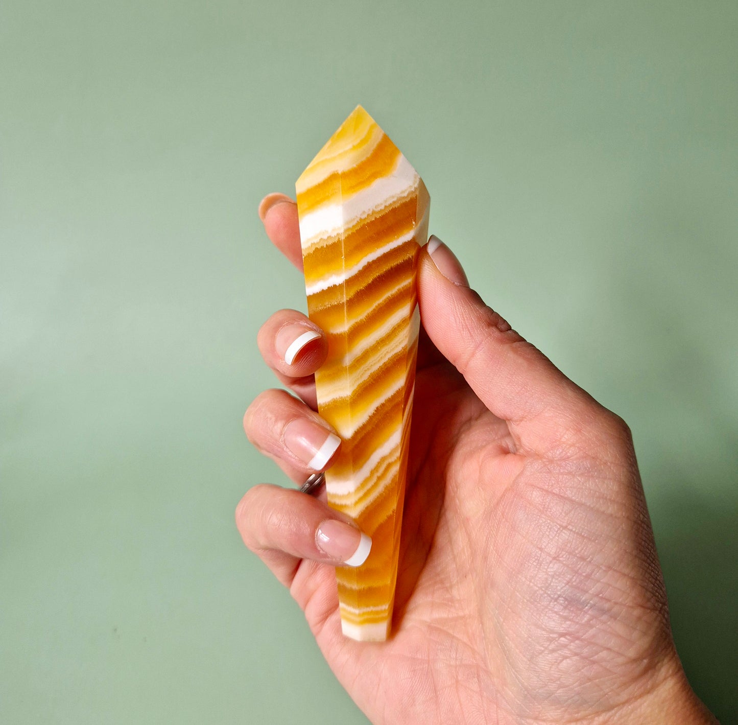 Gele Calciet Scepter op Standaard 10-13cm