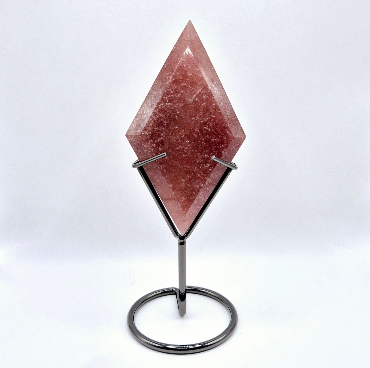 Starry Strawberry Quartz Ruit Inclusief Standaard (Aardbeien Kwarts)