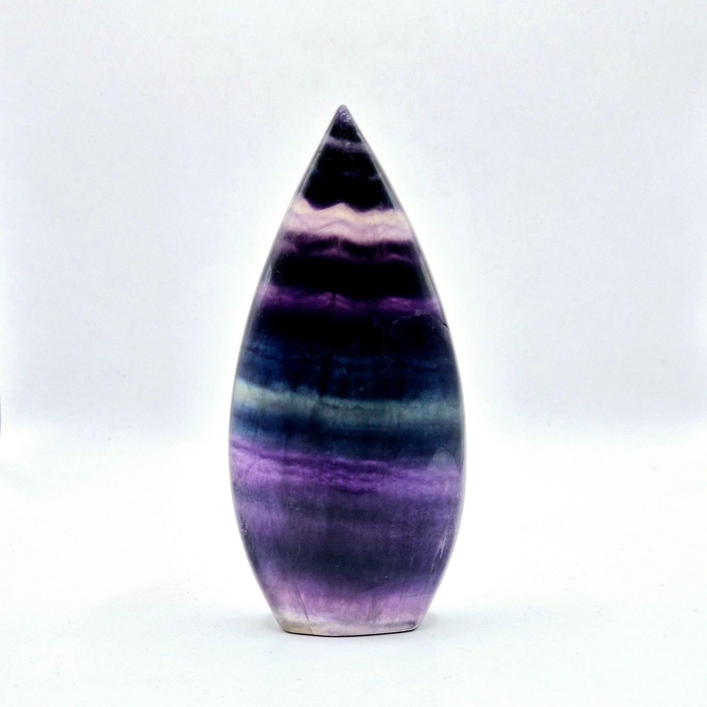 Kleurrijke Rainbow Candy Fluoriet - Druppelvormige Drop Staande Edelsteen Kristal Flame