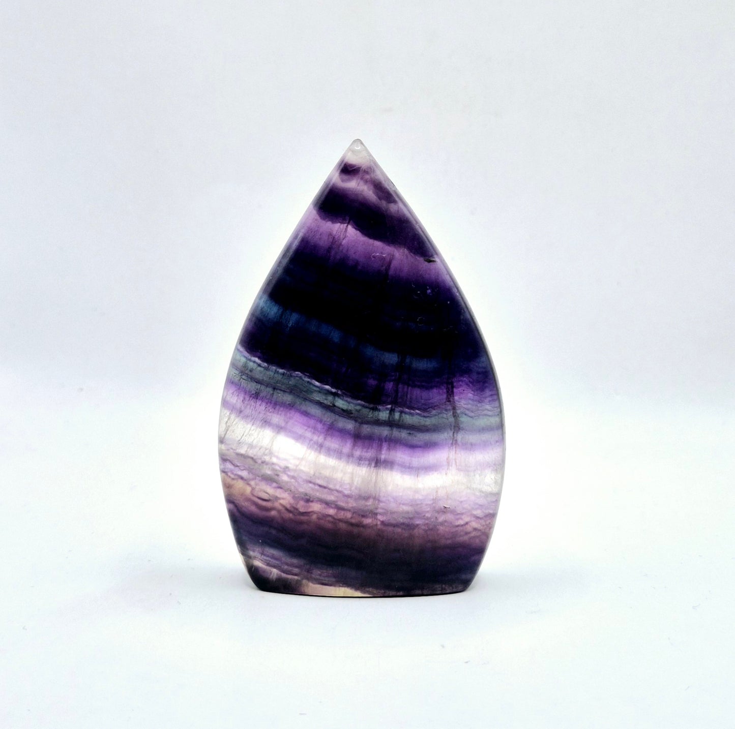 Kleurrijke Rainbow Candy Fluoriet - Druppelvormige Drop Staande Edelsteen Kristal Flame