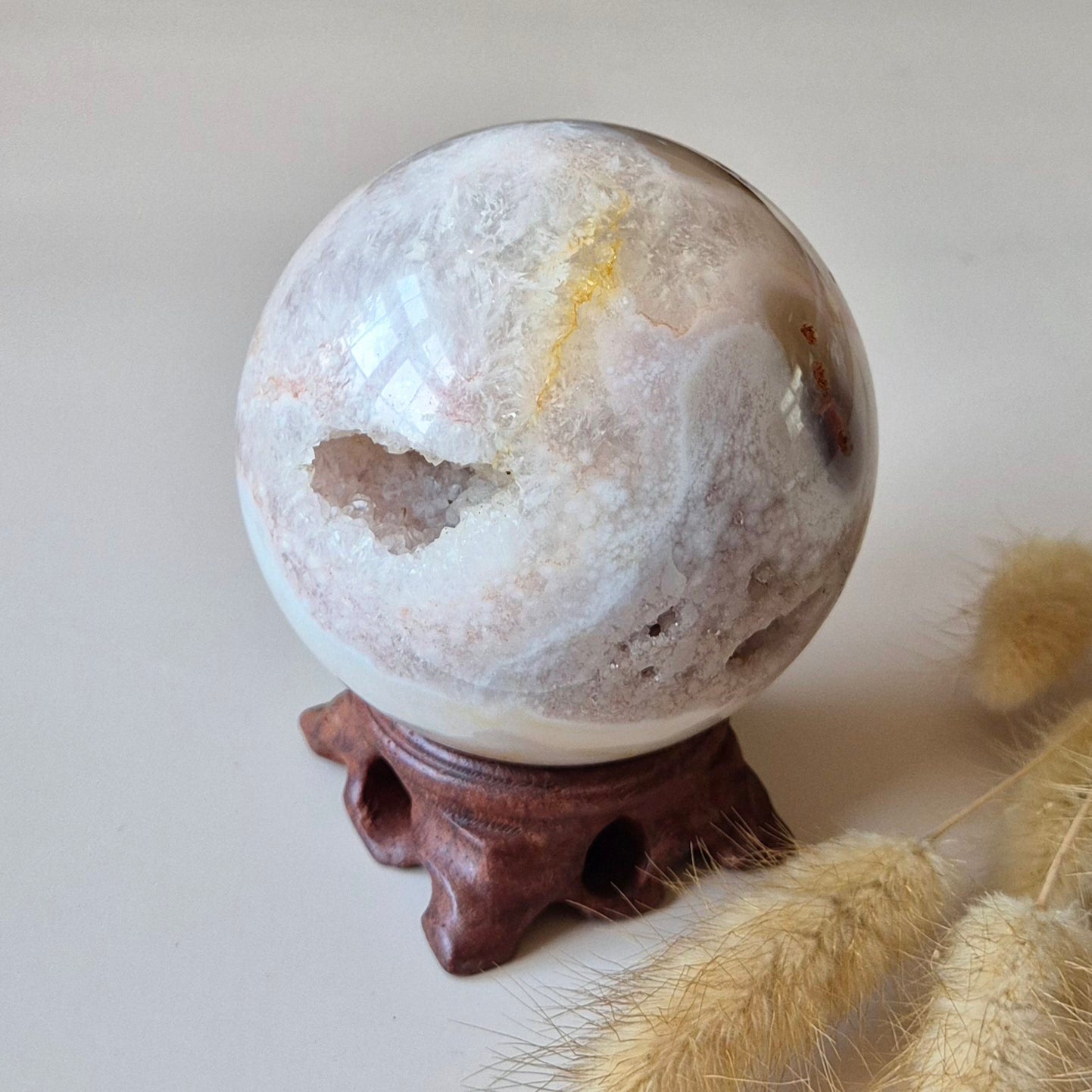 Crystal Gemstone Ball Amethyst sphere 40mm