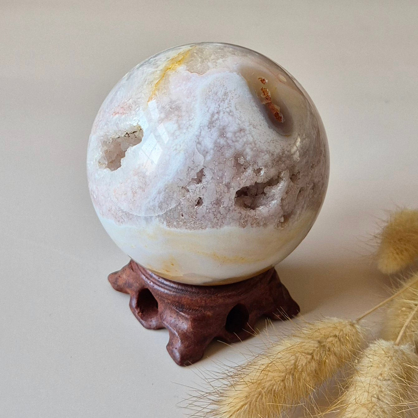 Crystal Gemstone Ball Amethyst sphere 40mm