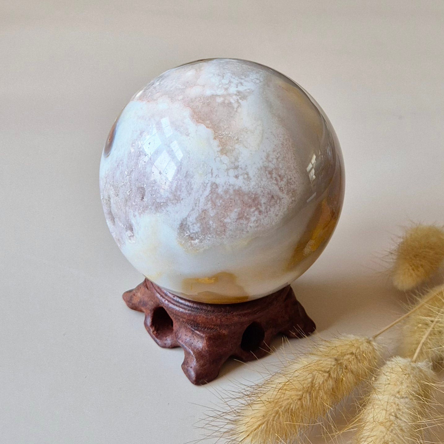 Crystal Gemstone Ball Amethyst sphere 40mm
