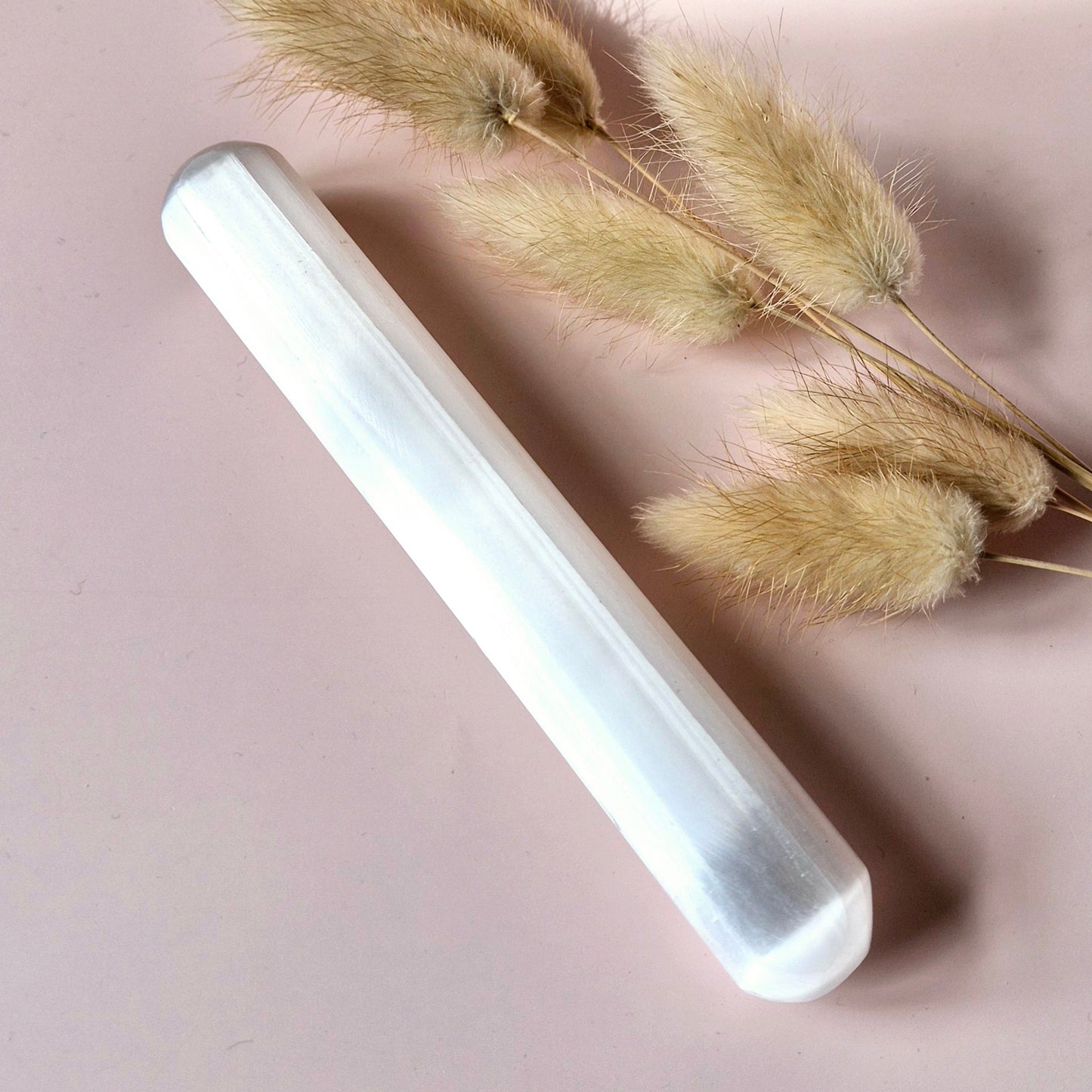 Selenit-Massagestab – 15 cm – Reinigung & spiritueller Schutz