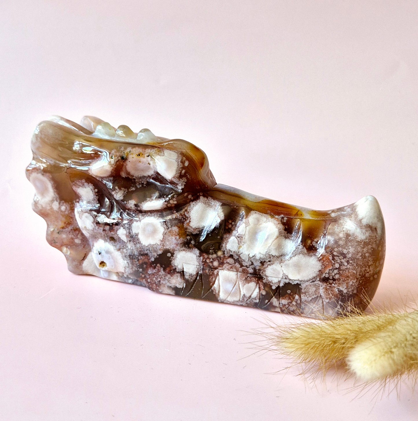 Gemstone Purple Mica Dragon Skull | Mysticism, Intuition & Powerful Protection Dragon Skull