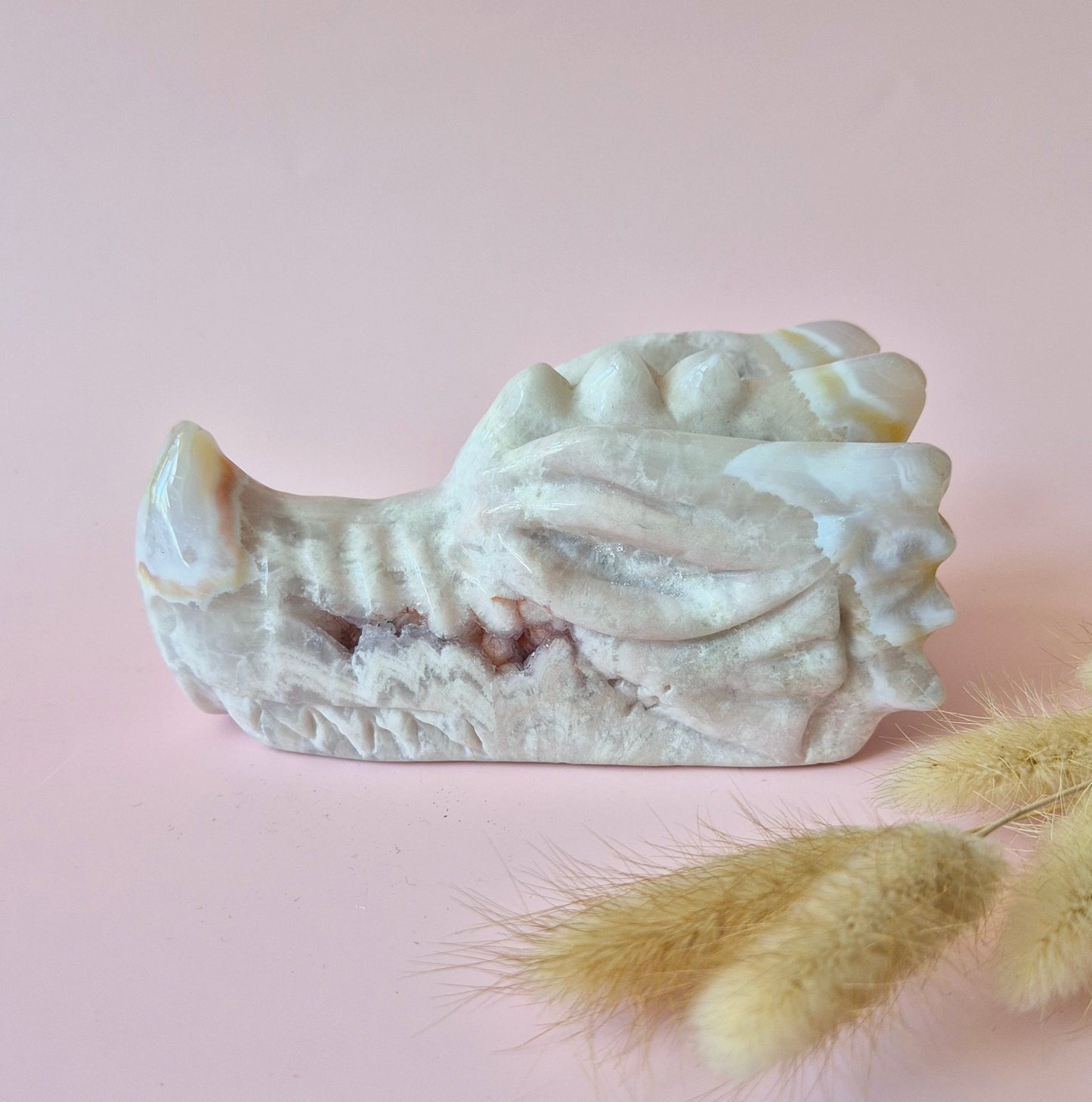 Gemstone Purple Mica Dragon Skull | Mysticism, Intuition & Powerful Protection Dragon Skull