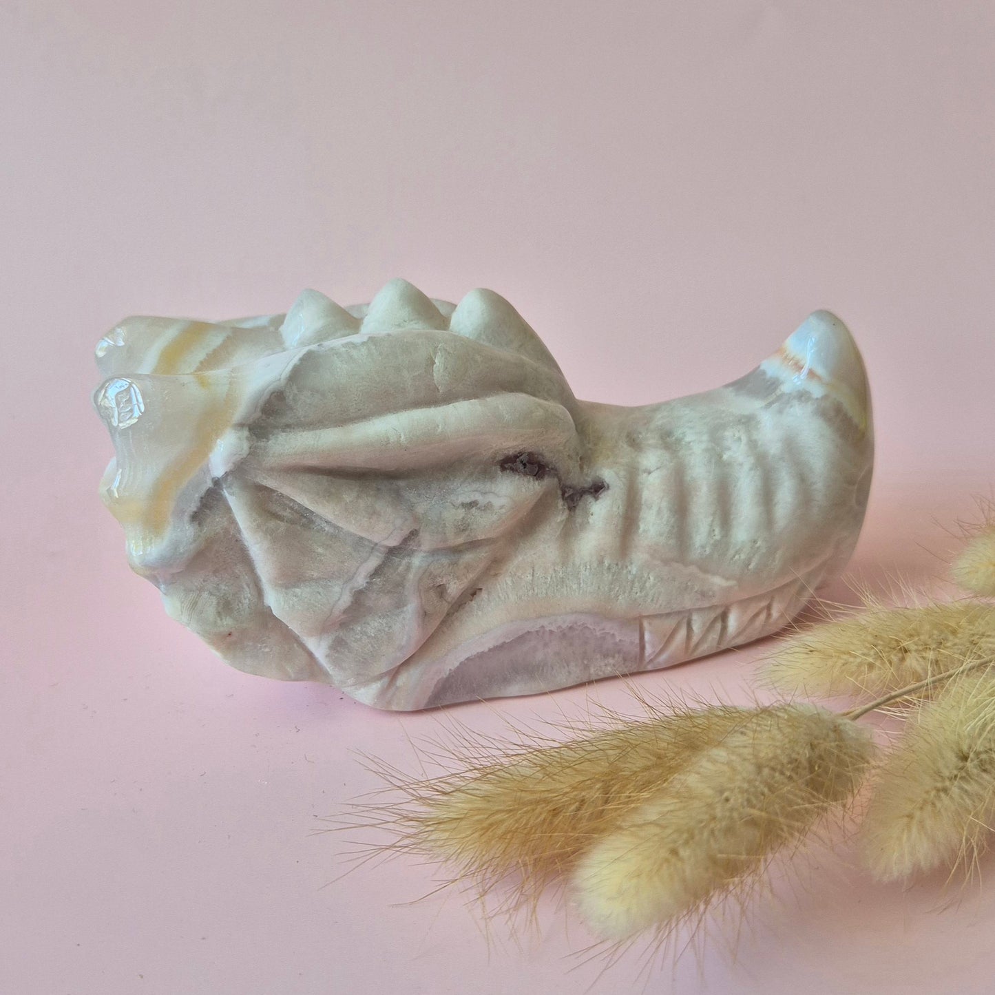 Gemstone Purple Mica Dragon Skull | Mysticism, Intuition & Powerful Protection Dragon Skull