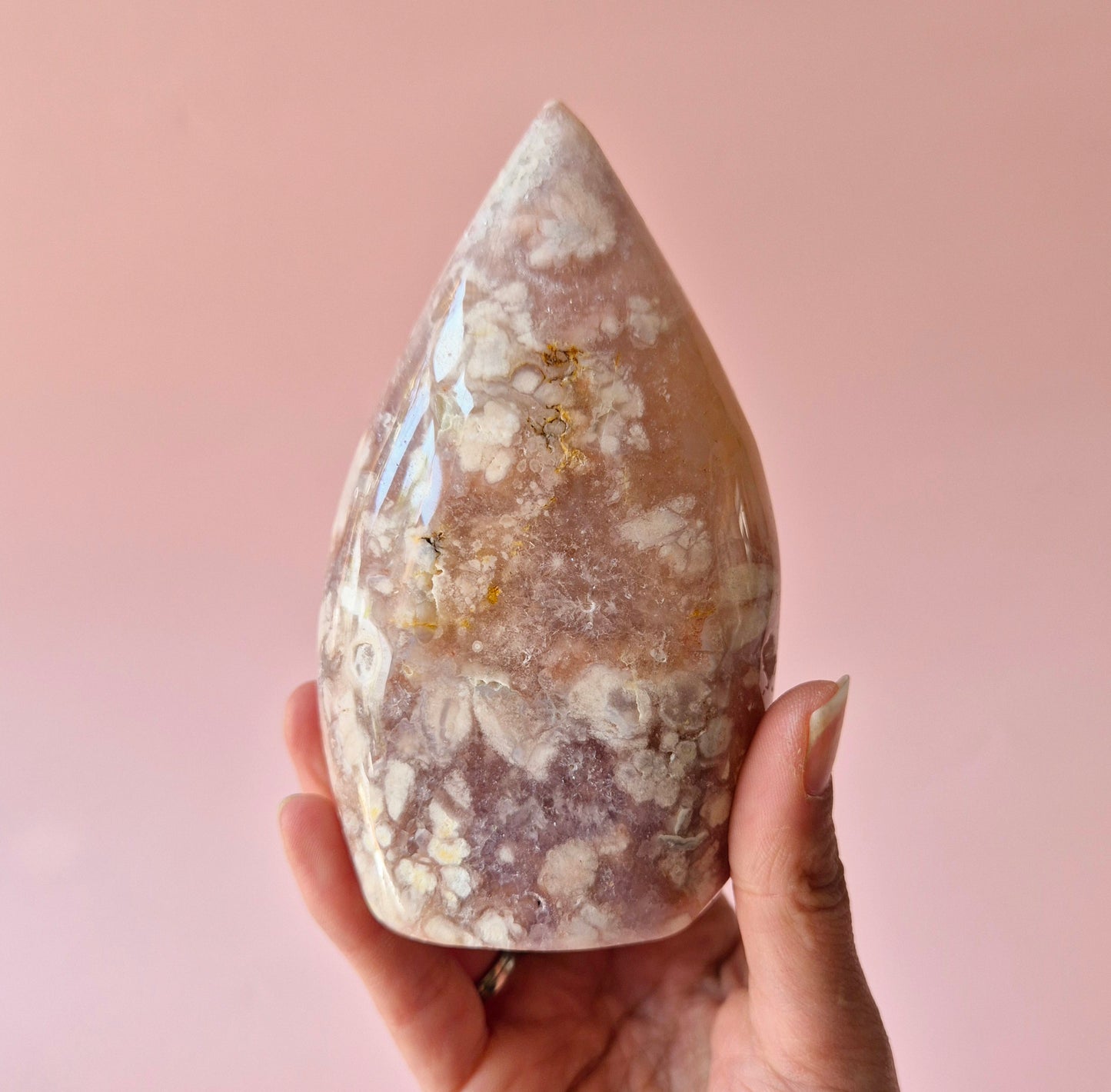Druzy Roze Amethist Freeforms & Flames – Magische Zachte Energie