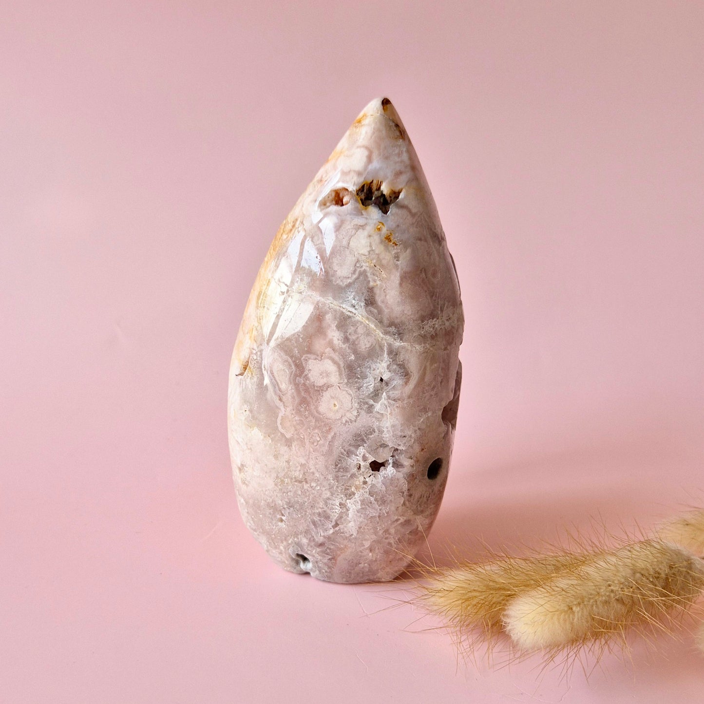 Druzy Roze Amethist Freeforms & Flames – Magische Zachte Energie
