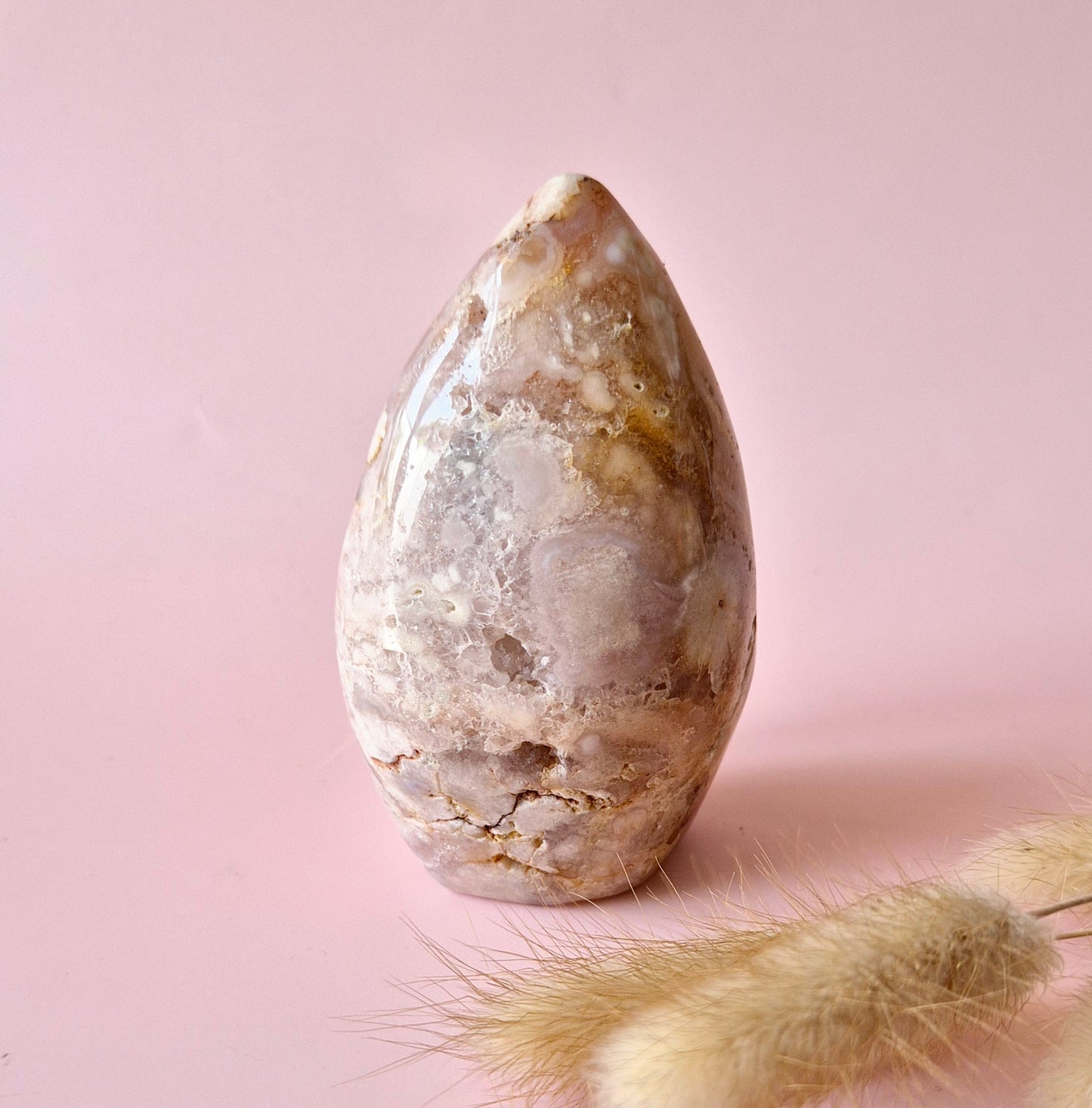 Druzy Roze Amethist Freeforms & Flames – Magische Zachte Energie