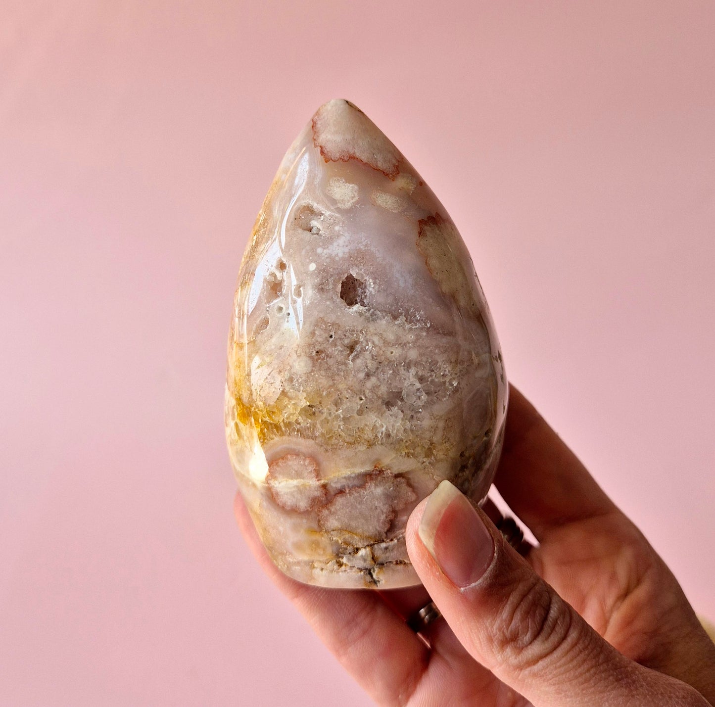 Druzy Roze Amethist Freeforms & Flames – Magische Zachte Energie