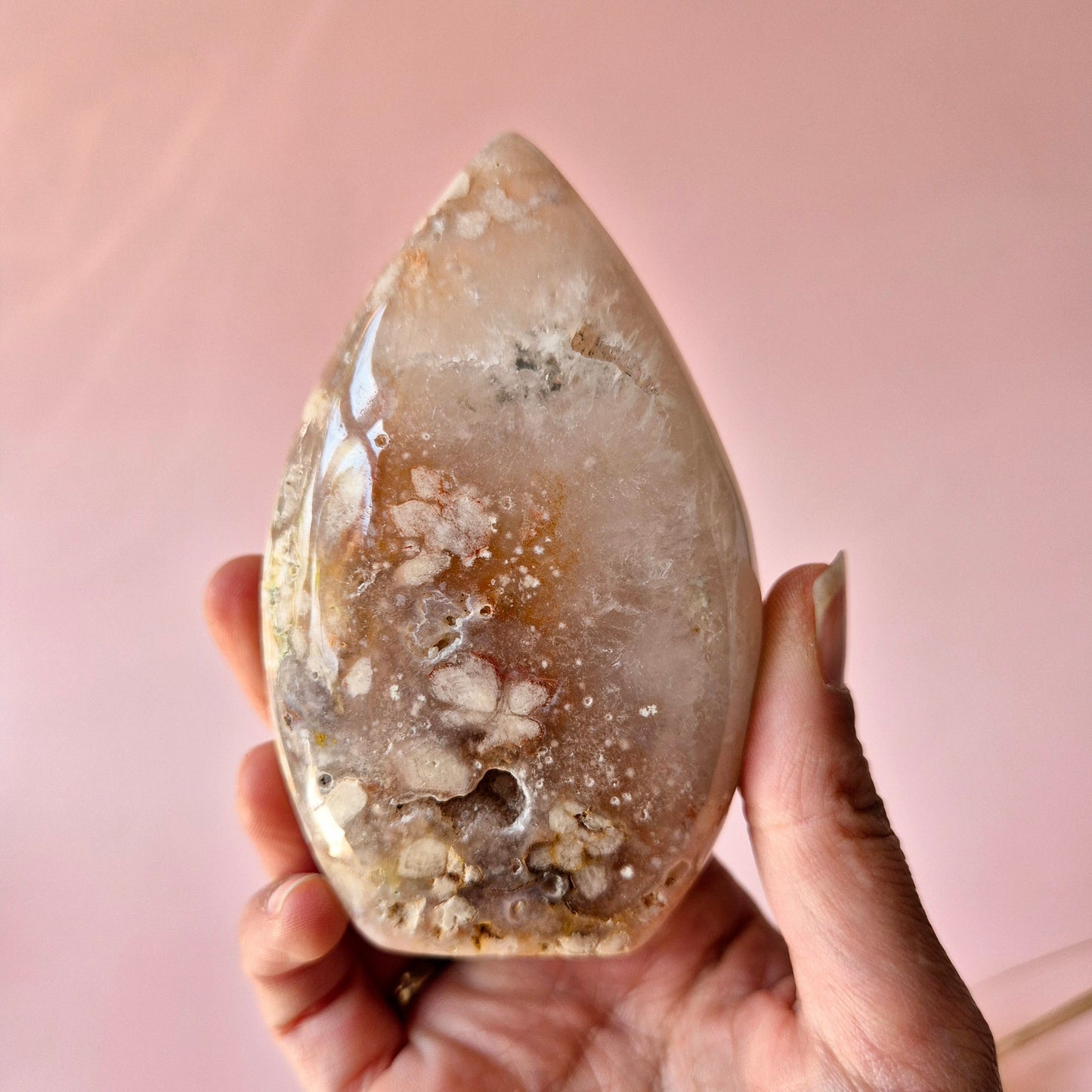 Druzy Roze Amethist Freeforms & Flames – Magische Zachte Energie