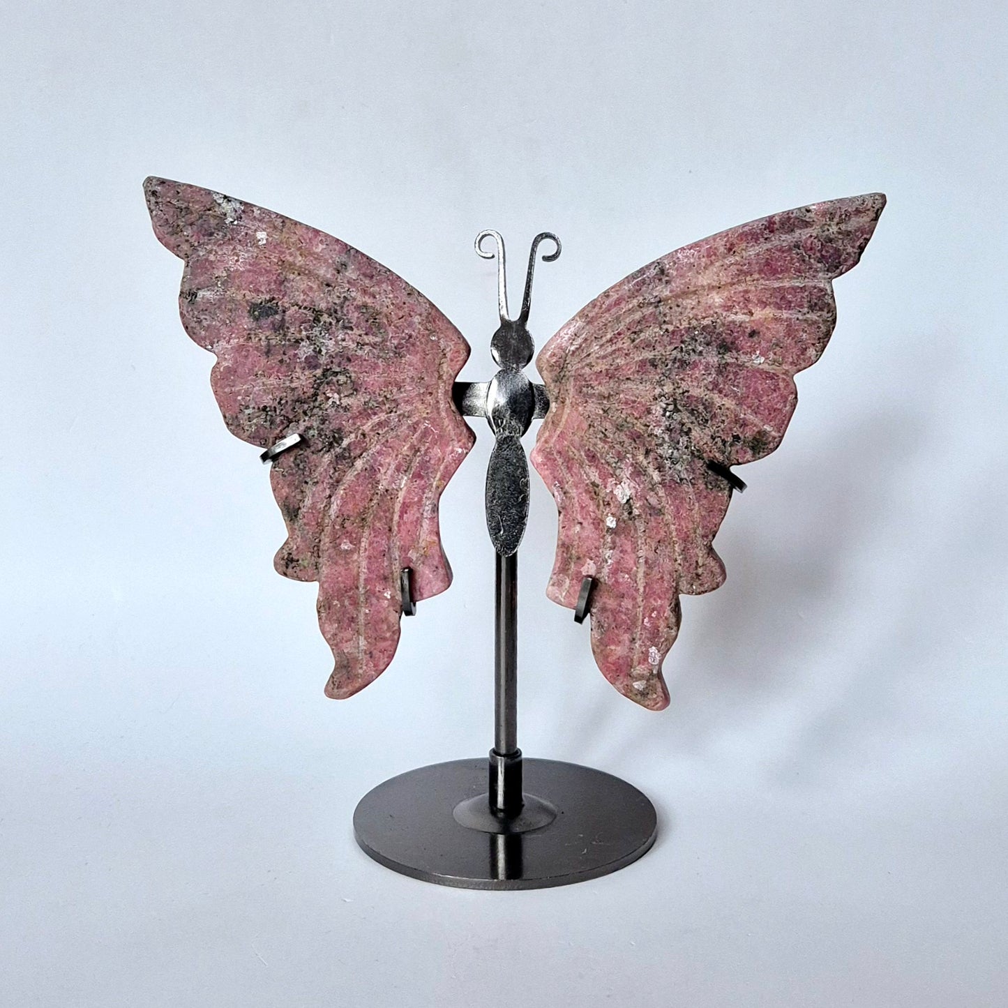 Roze rhodoniet vlinder beeldje – spirituele decoratie
