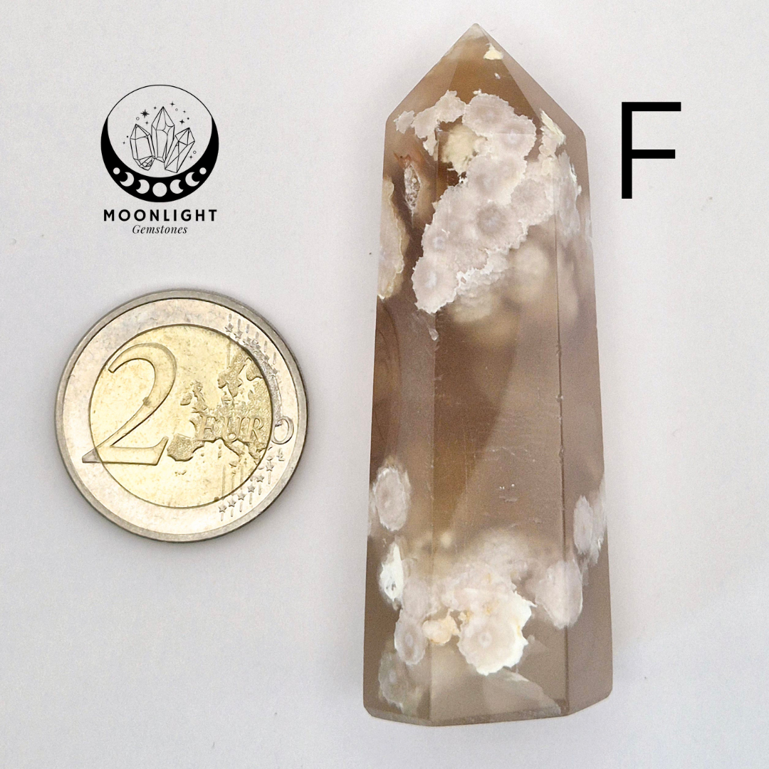 Hand crafted Flower Agate Tower