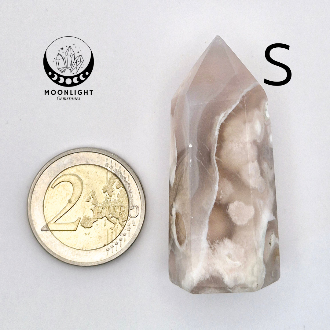 Hand crafted Flower Agate Tower