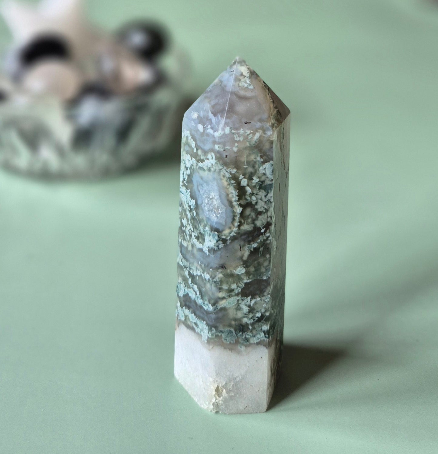 Druzy Mos Agaat Toren