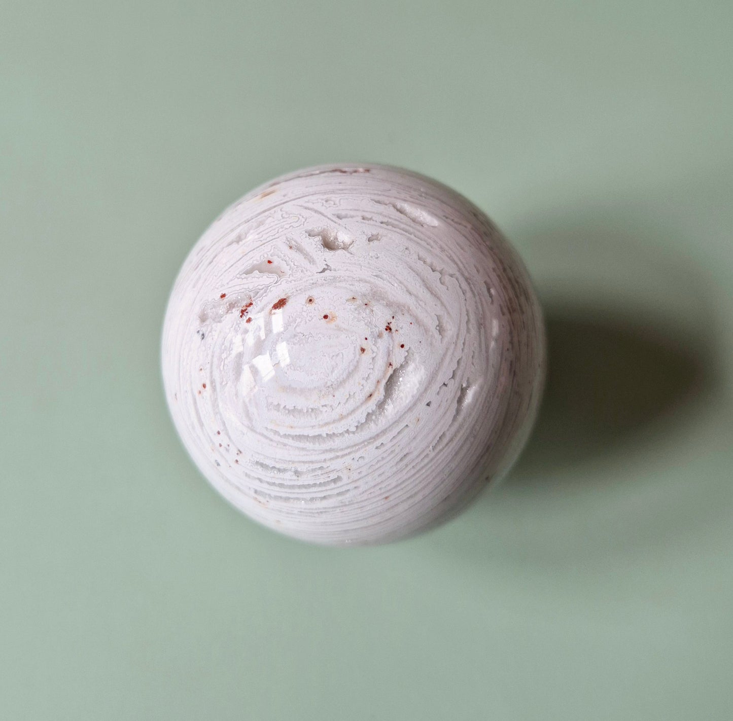 Kristallen Edelsteen Bol White druzy Mexican Agate sphere 50mm
