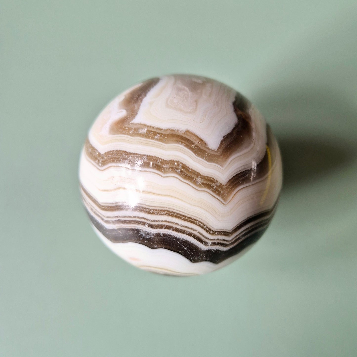 Kristallen Edelsteen Bol Coffee Agate sphere 60mm, 300gram