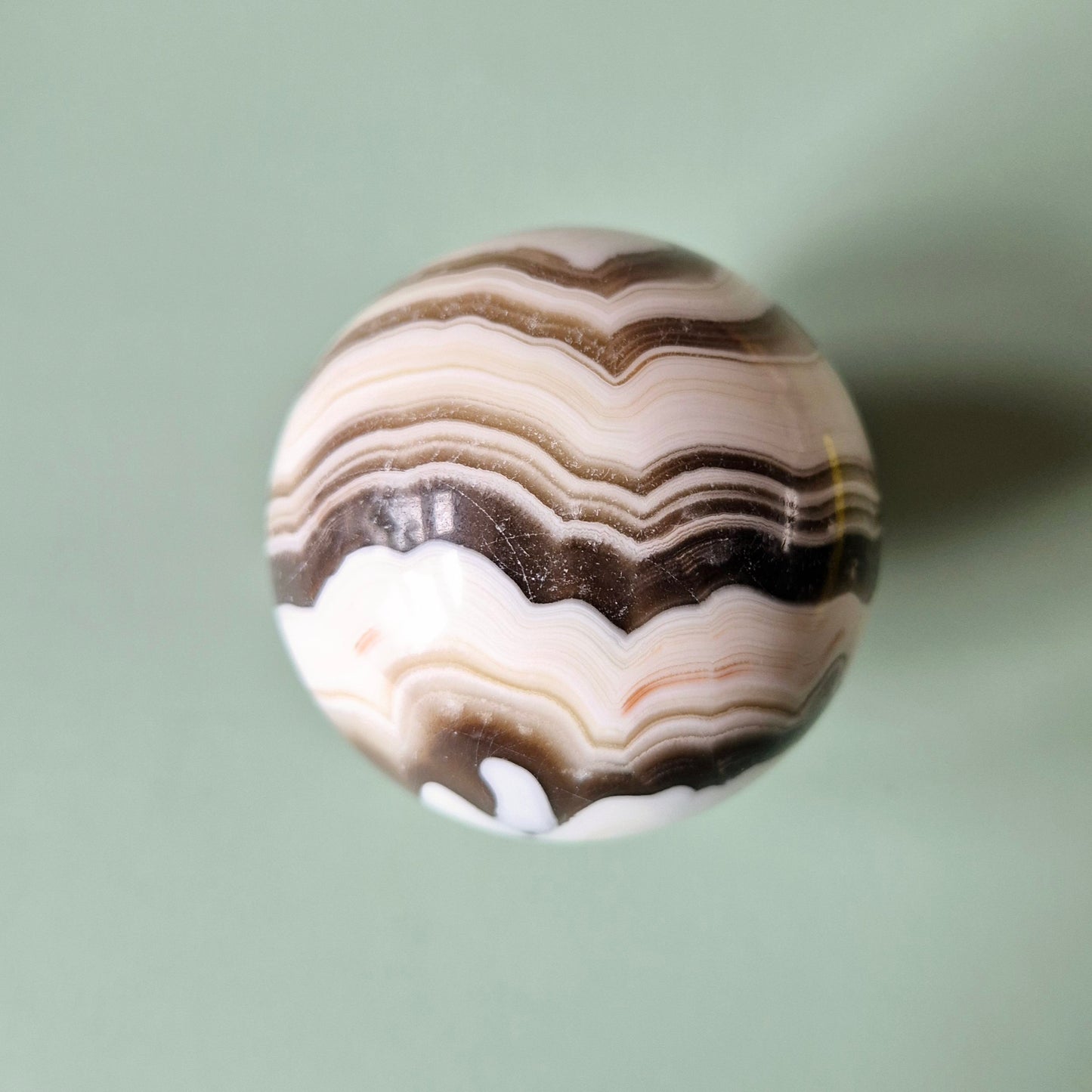 Kristallen Edelsteen Bol Coffee Agate sphere 60mm, 300gram