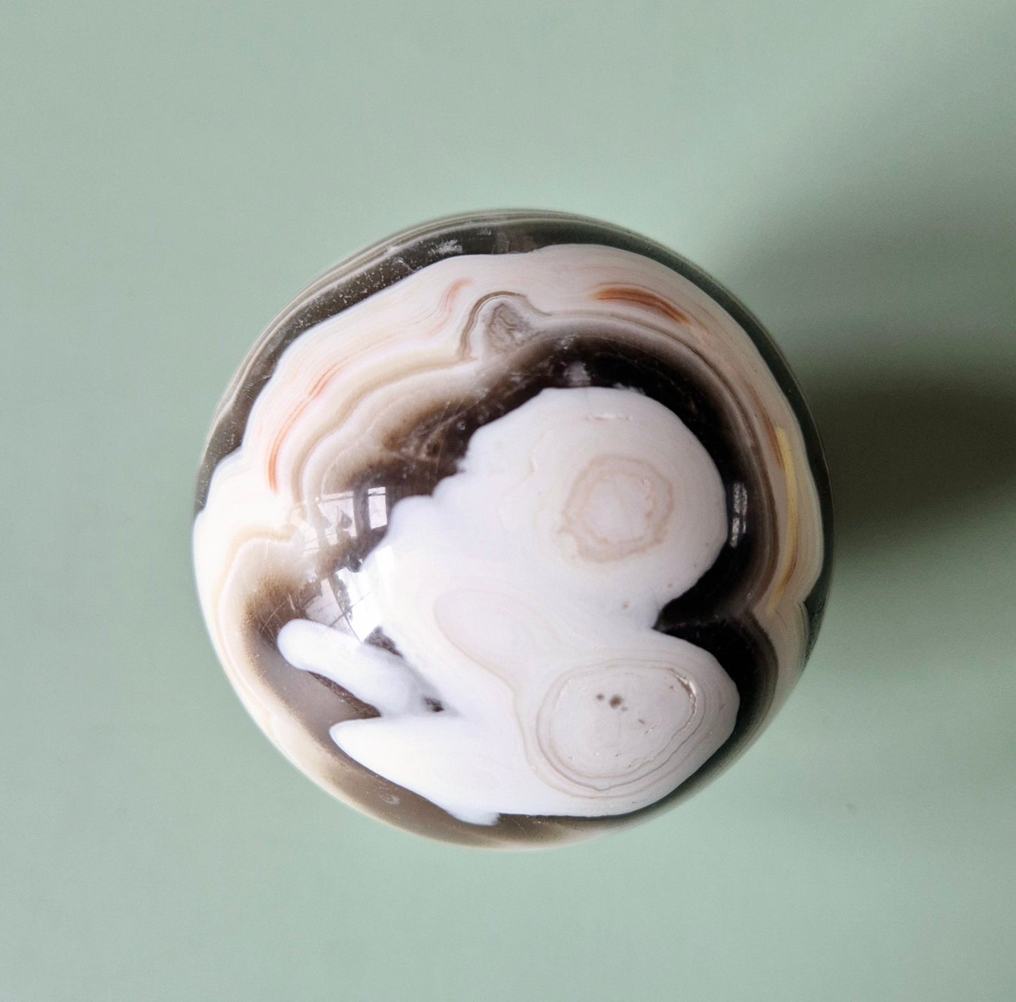Kristallen Edelsteen Bol Coffee Agate sphere 60mm, 300gram