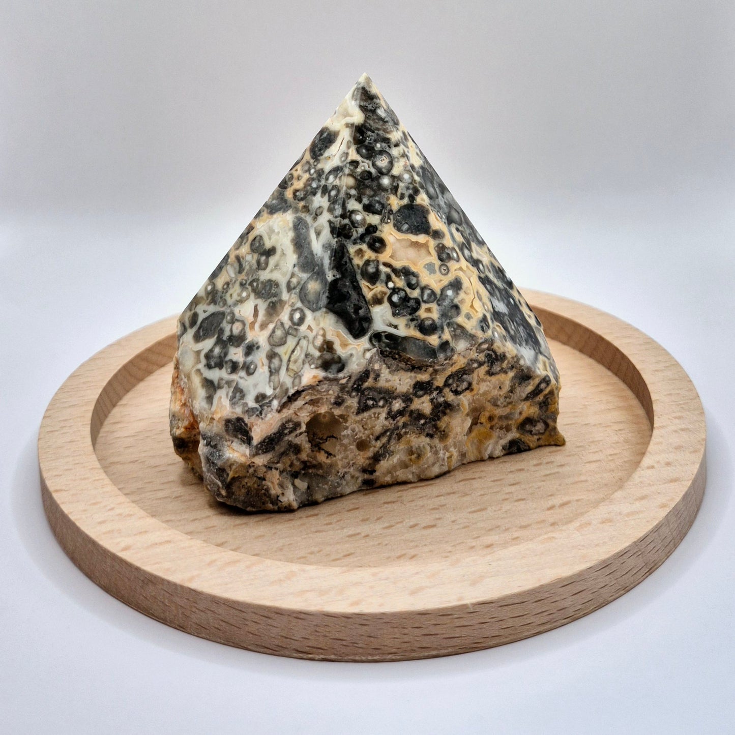 Crazy Agate Point (Half Raw, Half Polished)