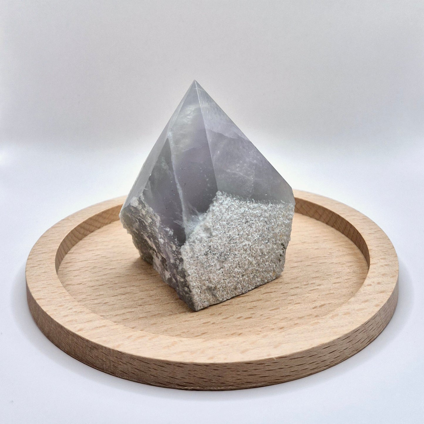 Clear Fluorite Point (Half Raw, Half Polished)