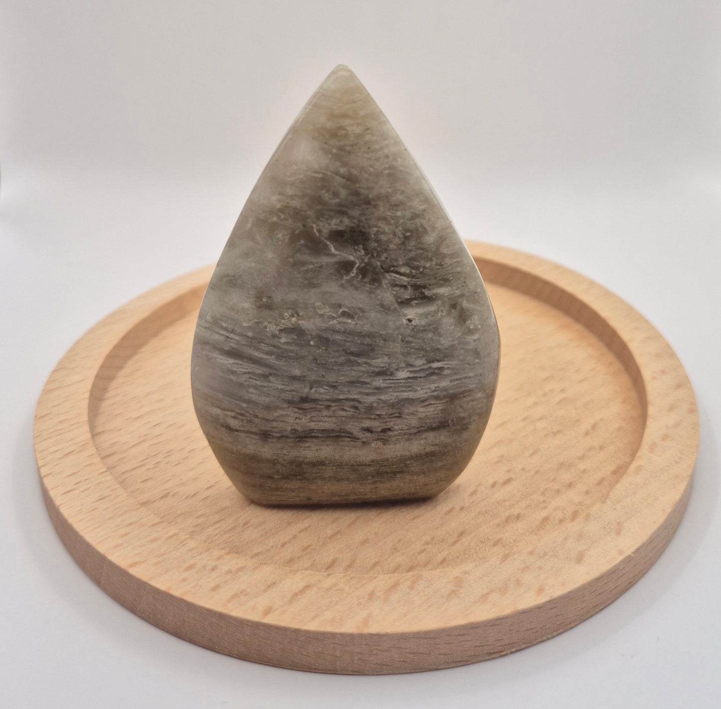 Garden Quartz 1000 Lagen Druppel - Drop Staande Edelsteen Kristal 119gr.