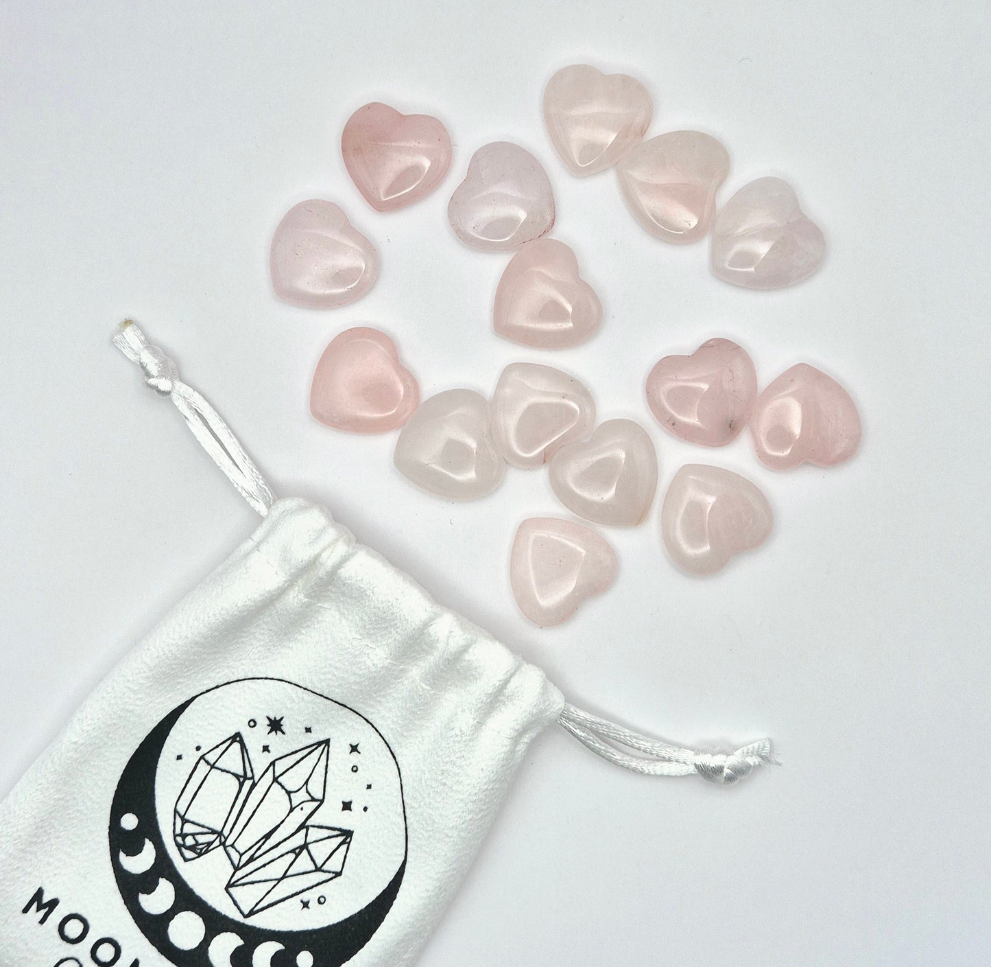 Mini-Herz - Rosenquarz Taschenstein Handschmeichler