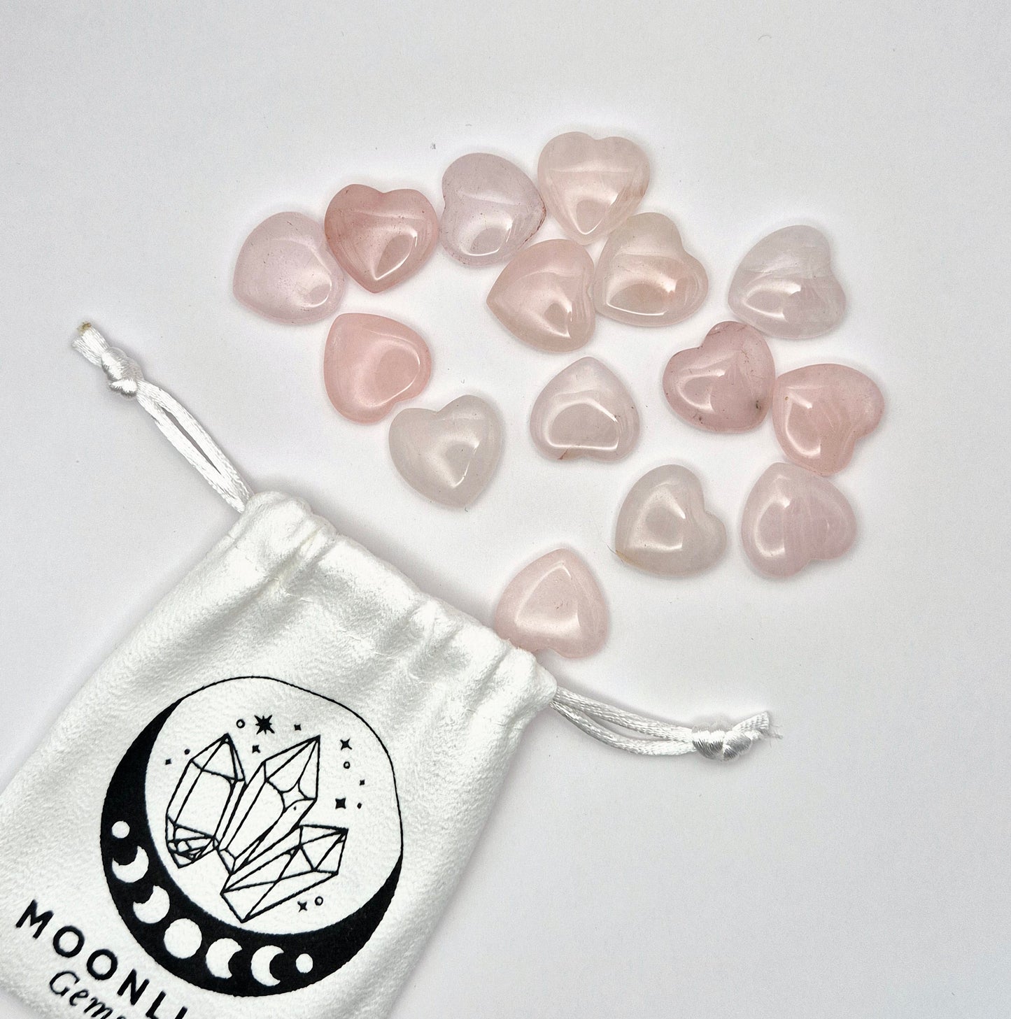 Mini-Herz - Rosenquarz Taschenstein Handschmeichler