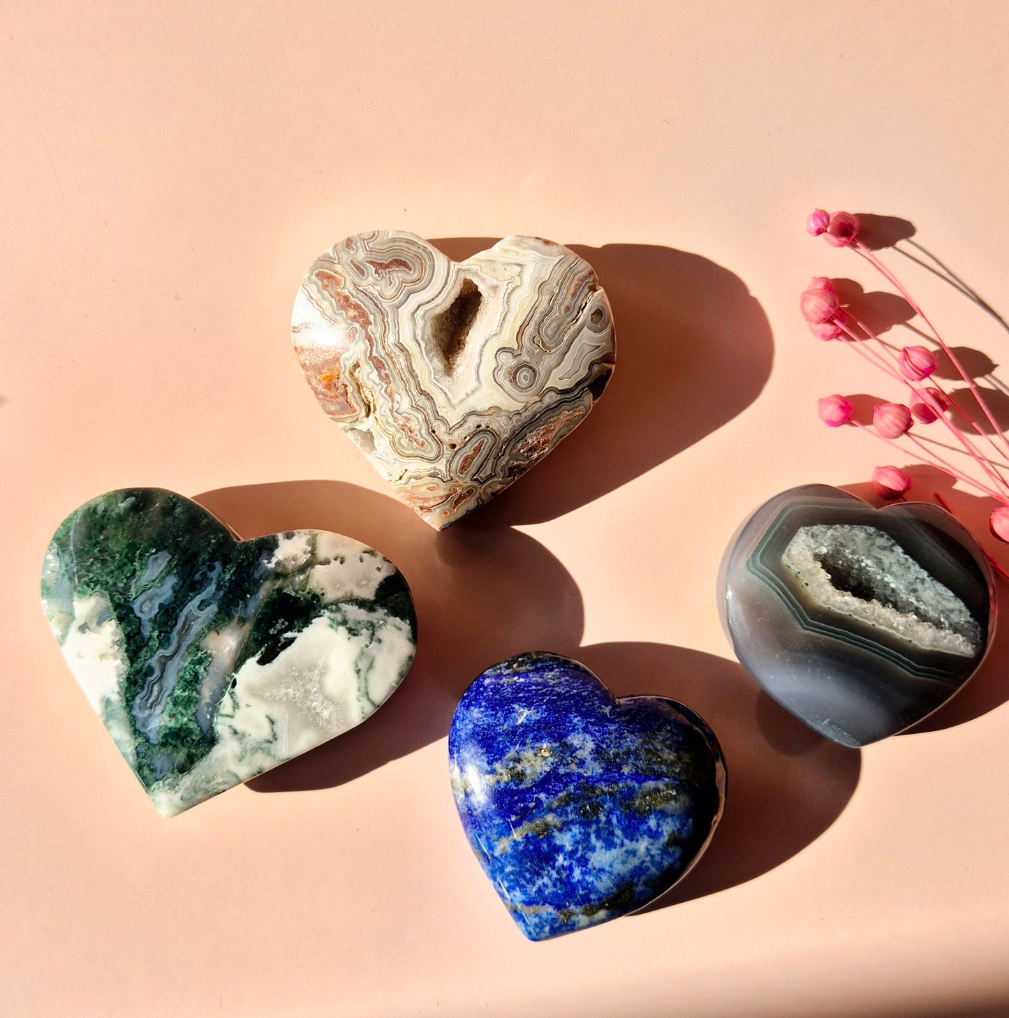 Moss Agate Heart – Stone of Harmony and Growth