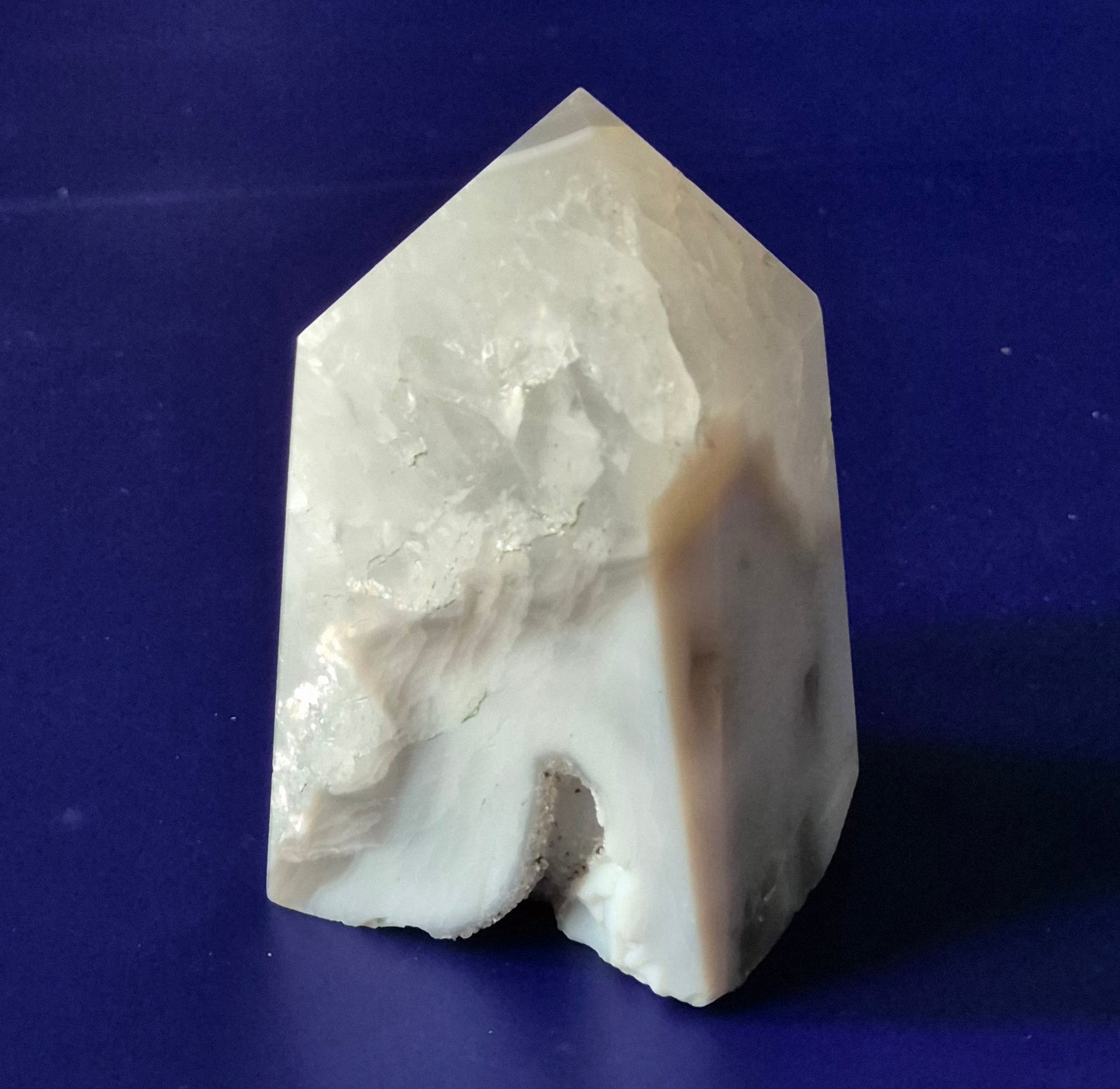 Grey Agate Druzy Tower