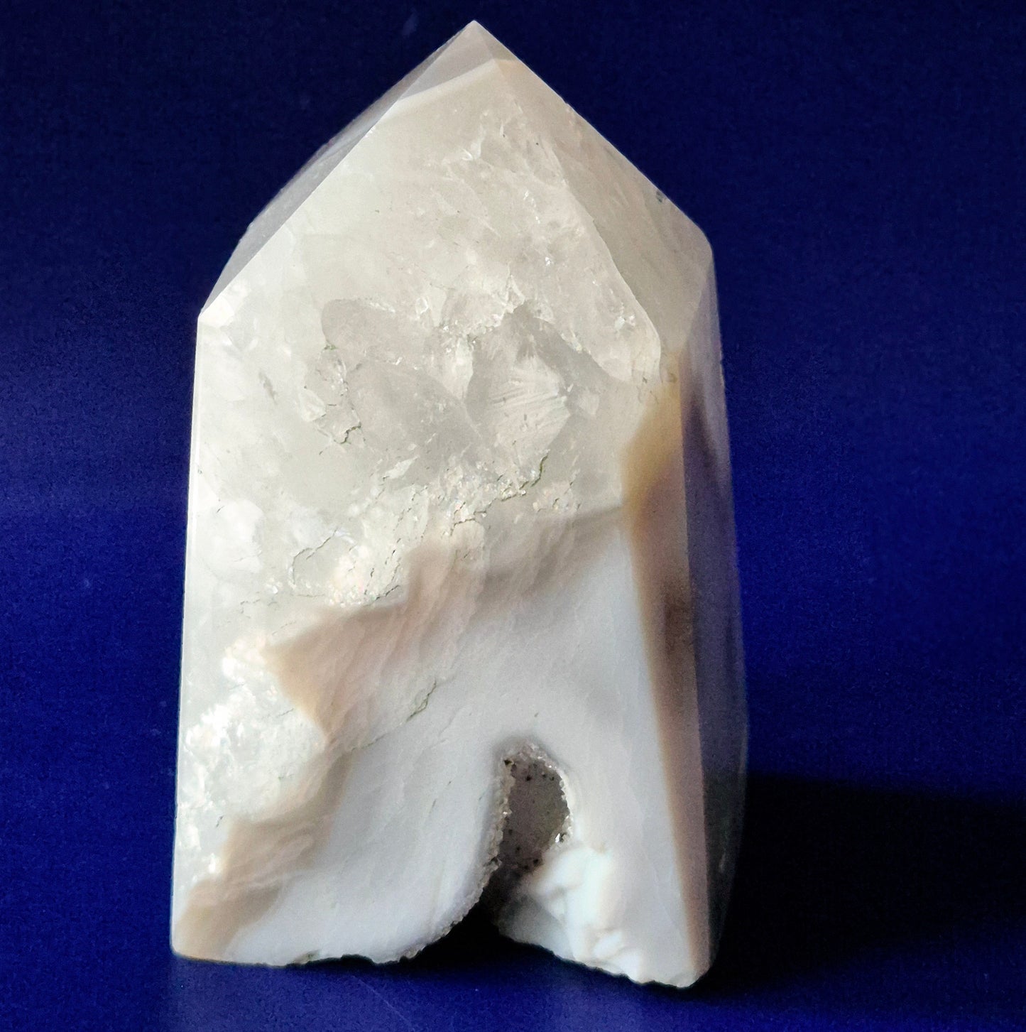 Grey Agate Druzy Tower