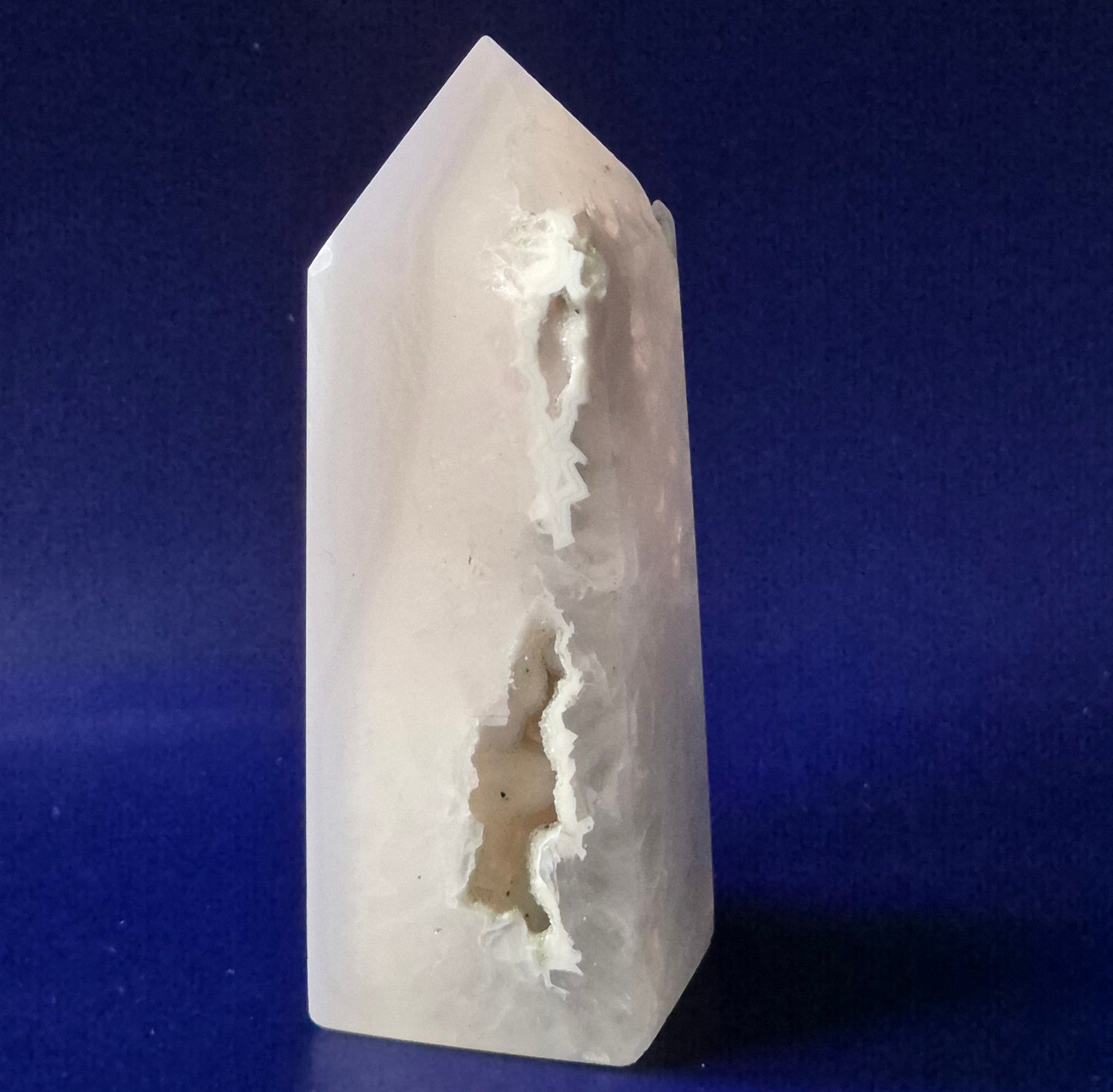 Grey Agate Druzy Tower