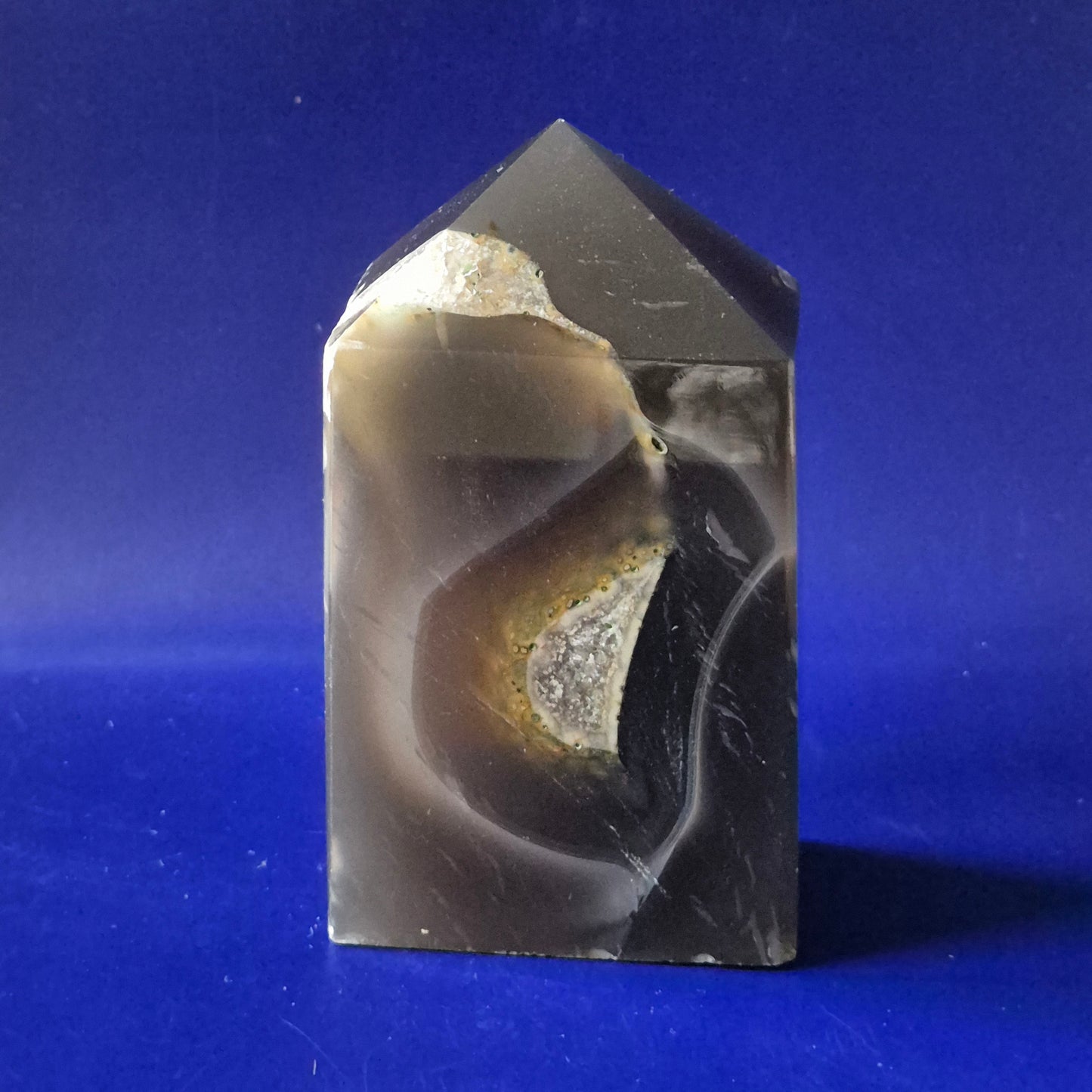 Grey Agate Druzy Tower
