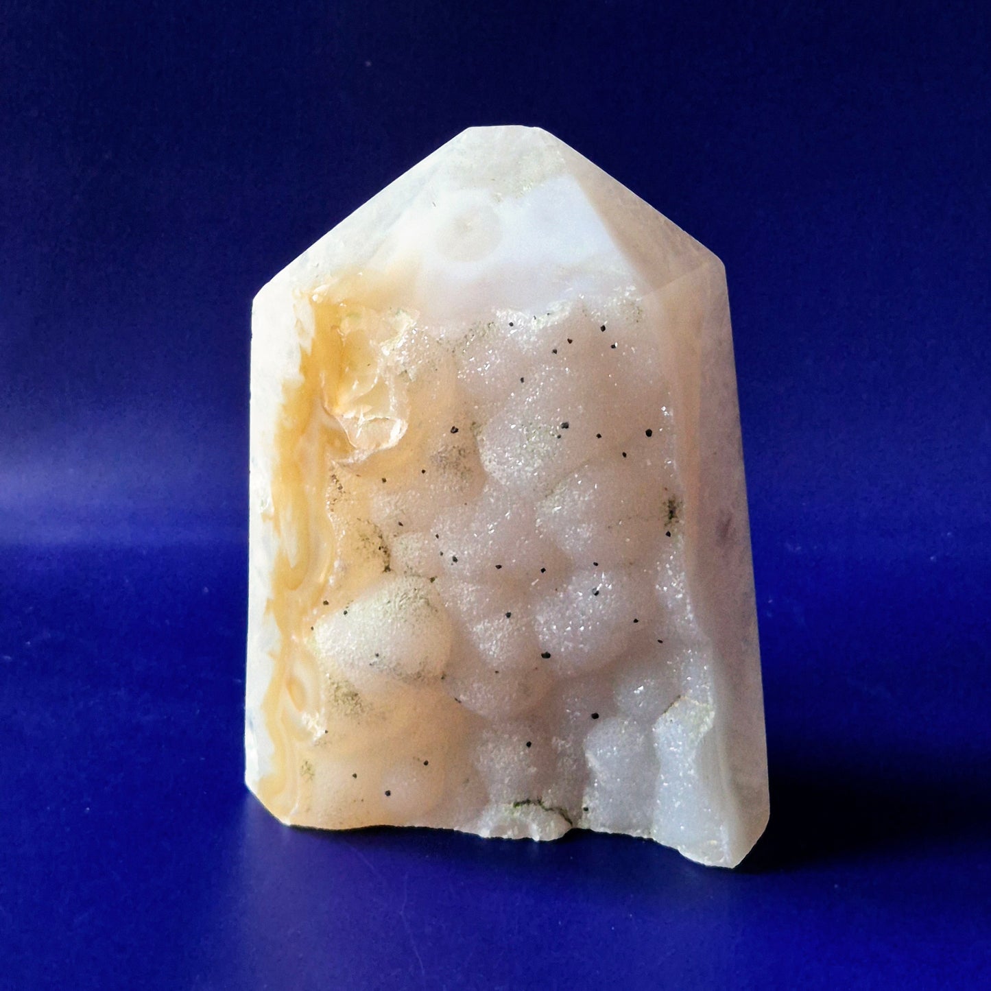 Grey Agate Druzy Tower