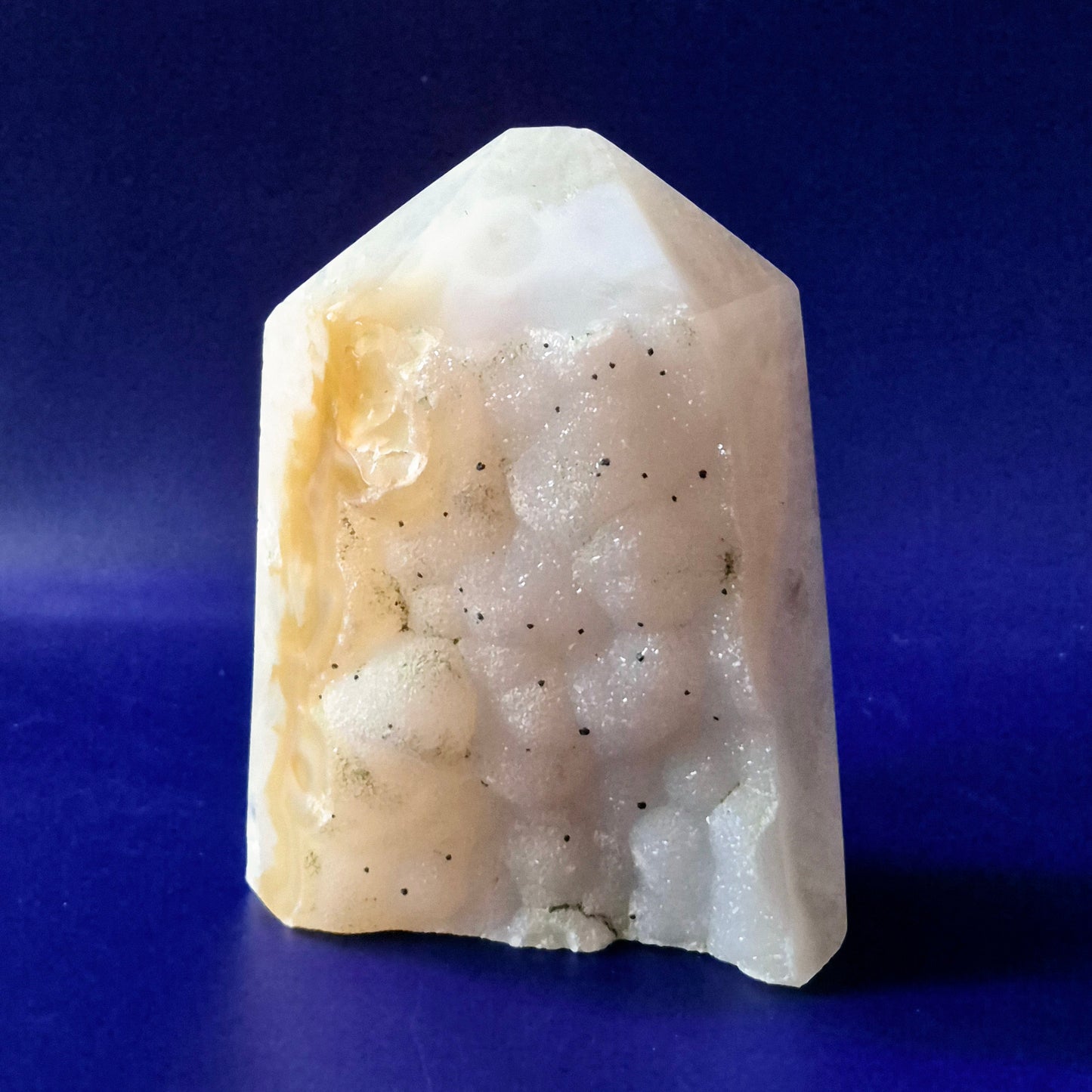 Grey Agate Druzy Tower