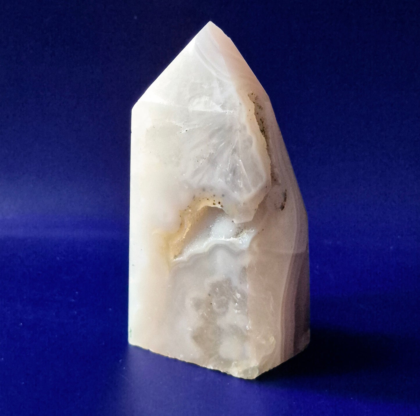 Grey Agate Druzy Tower