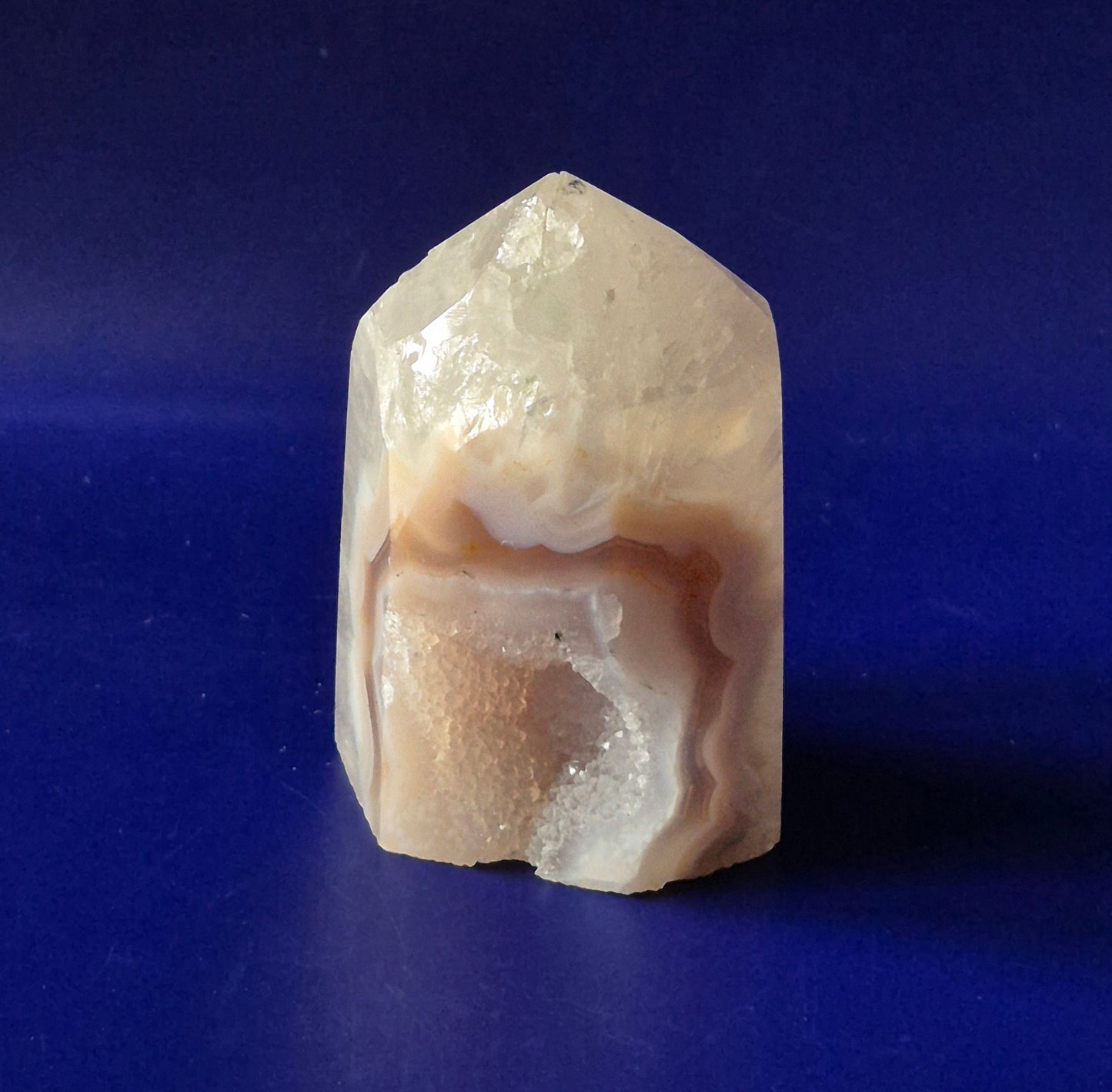 Grey Agate Druzy Tower