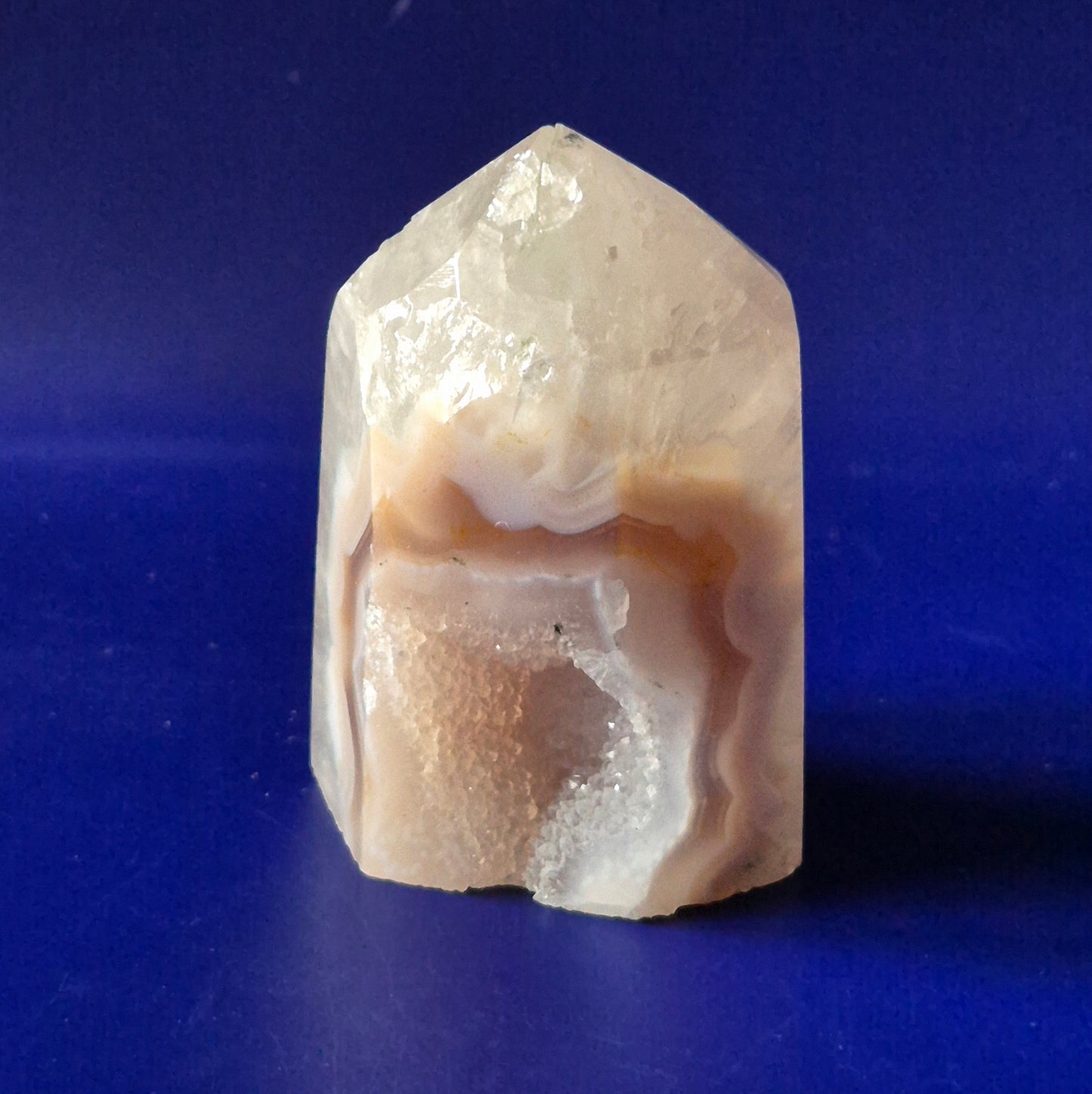 Grey Agate Druzy Tower