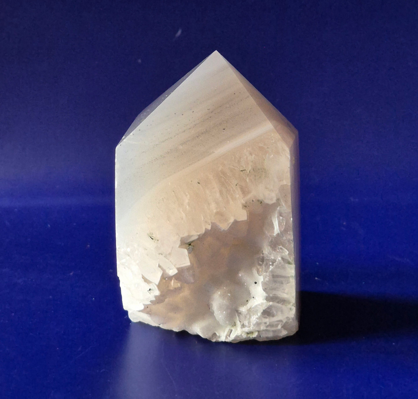 Grey Agate Druzy Tower