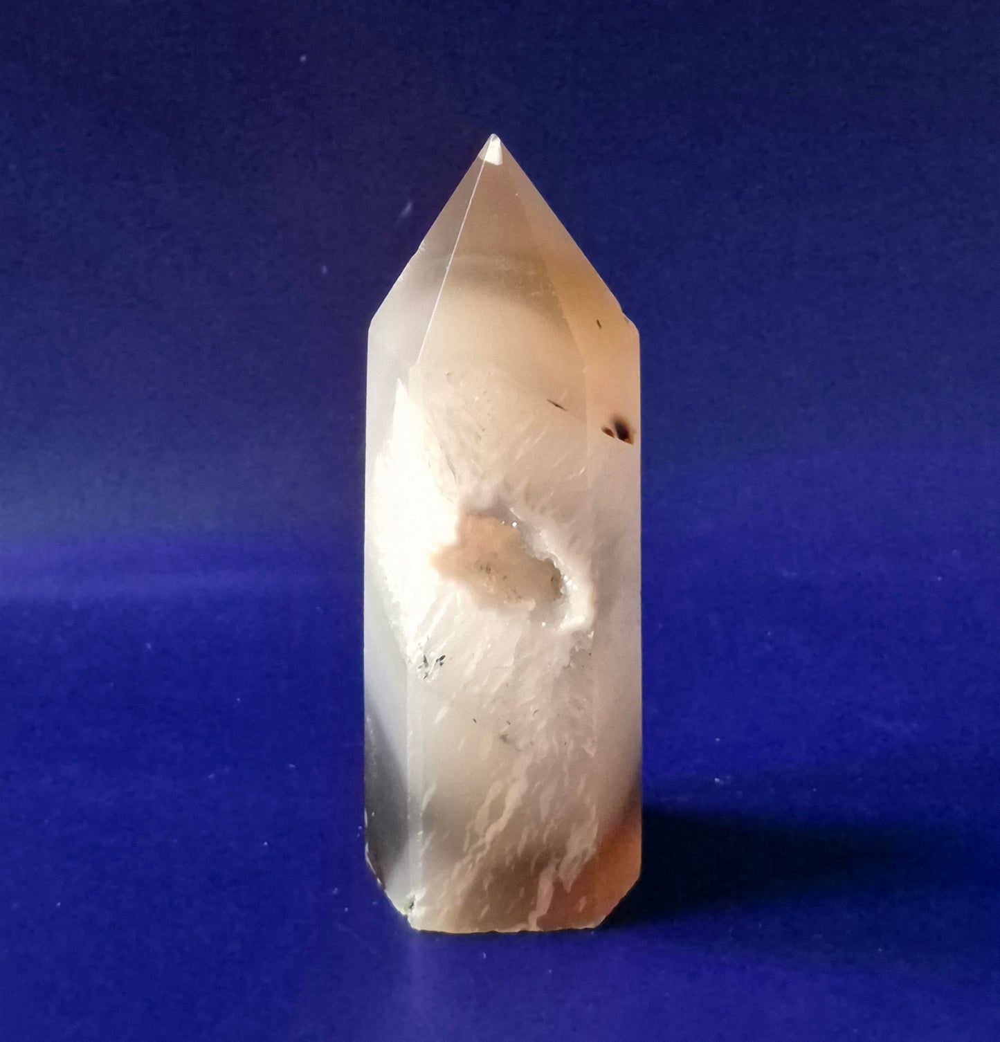 Grey Agate Druzy Tower