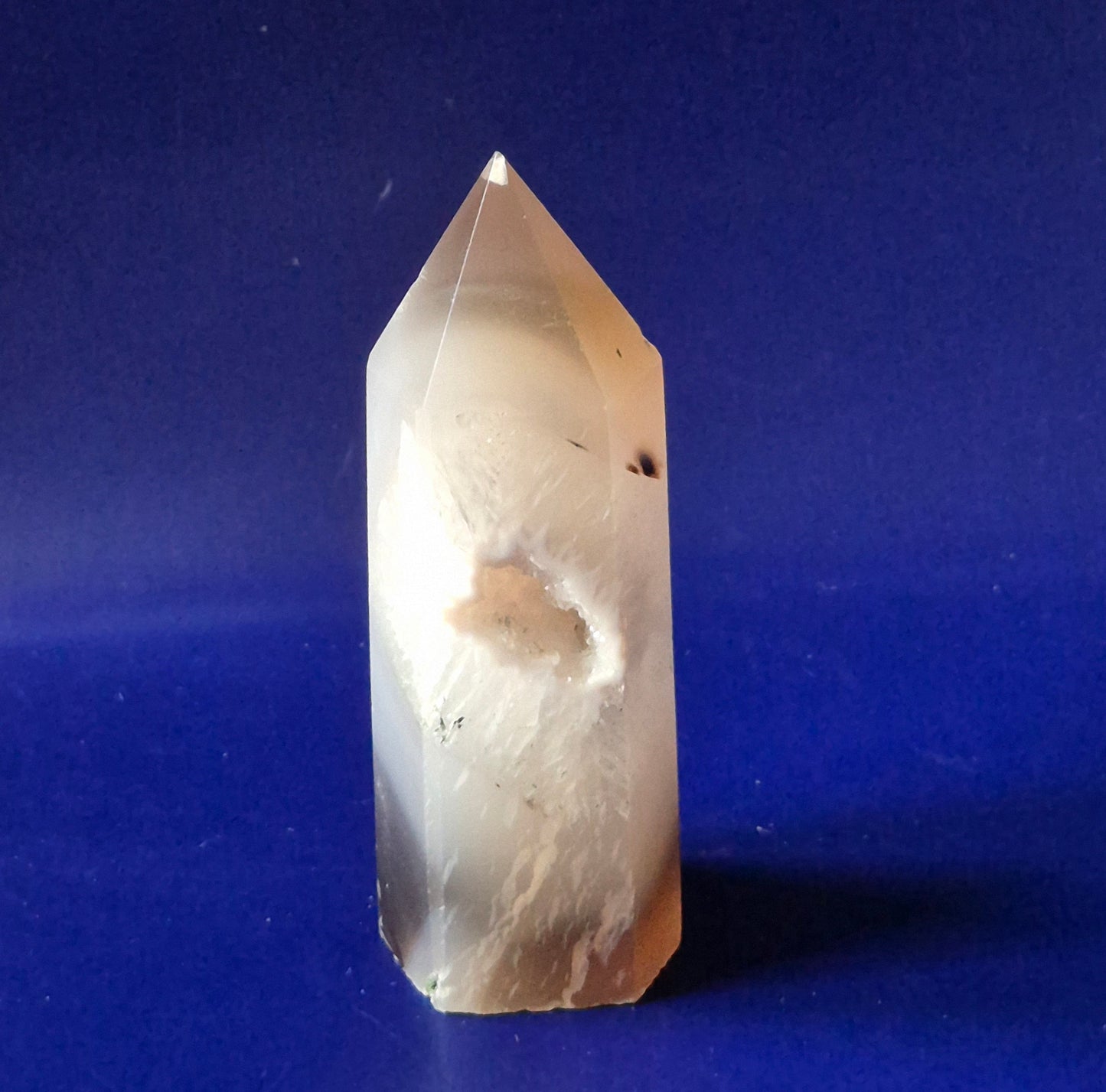 Grey Agate Druzy Tower