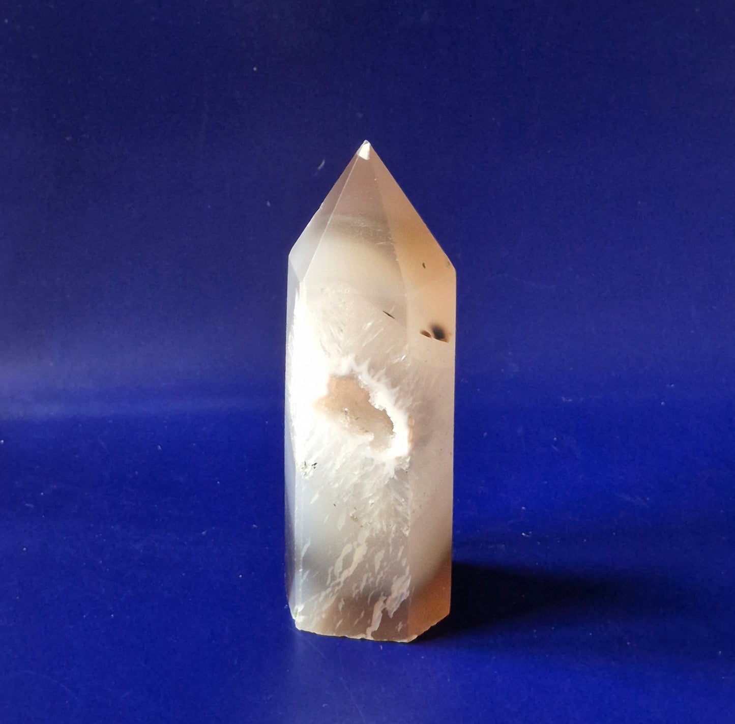 Grey Agate Druzy Tower