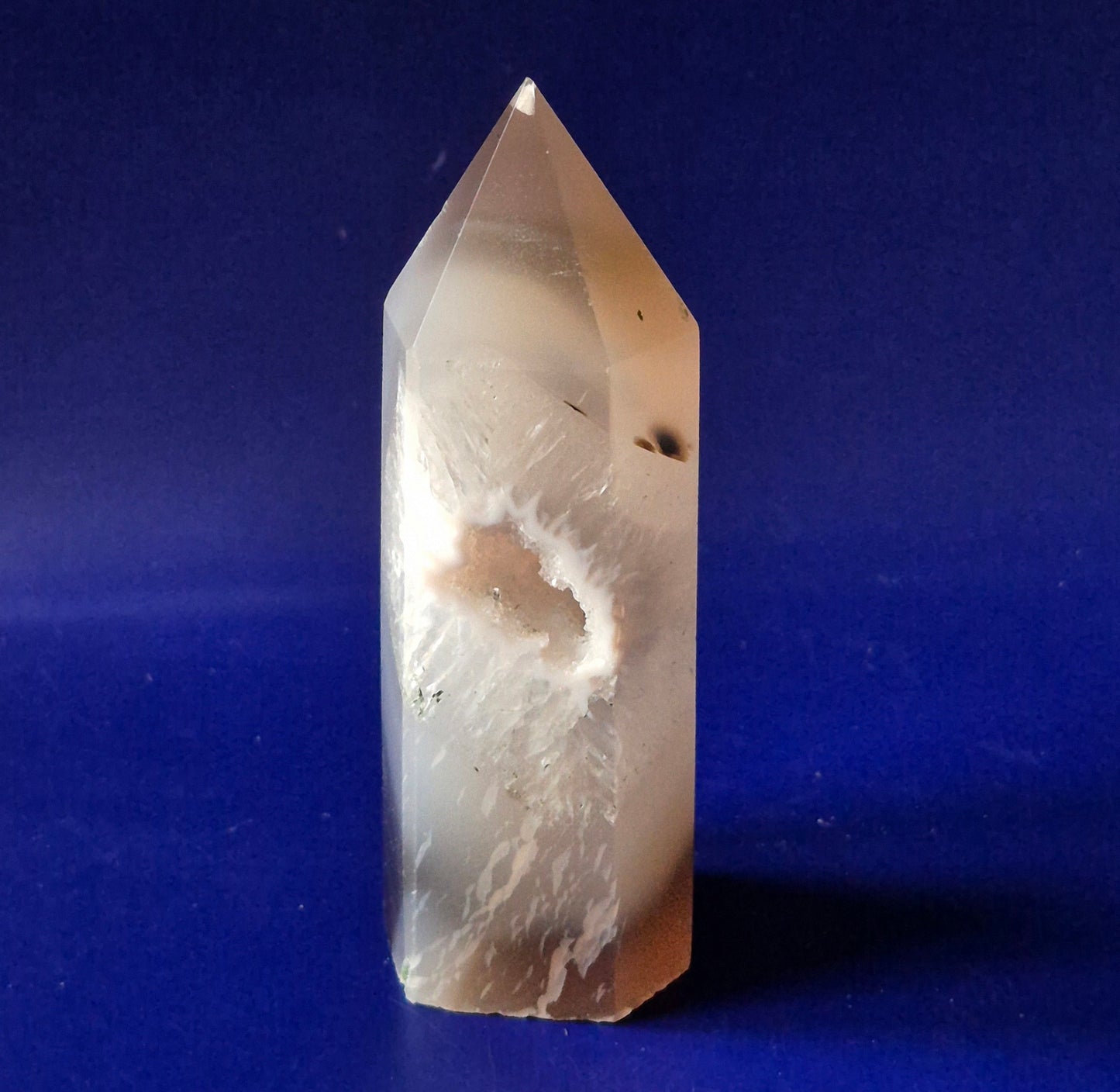 Grey Agate Druzy Tower