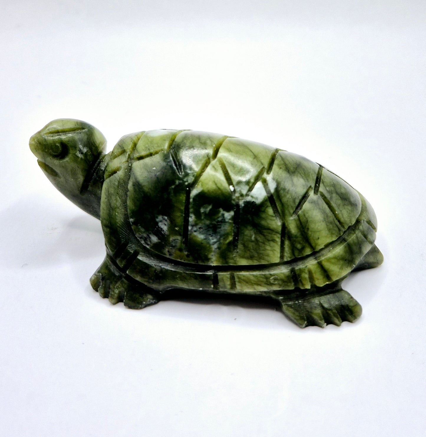 Nephrite Jade Schildpad Edelsteen Beeldje – 4,5x7,5 cm
