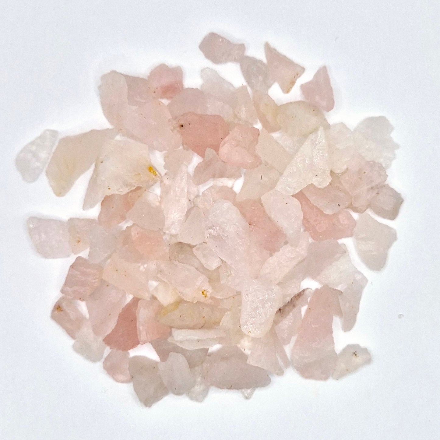 Crystal Rose Quartz Raw Chips Gemstone 0,5-1,5cm