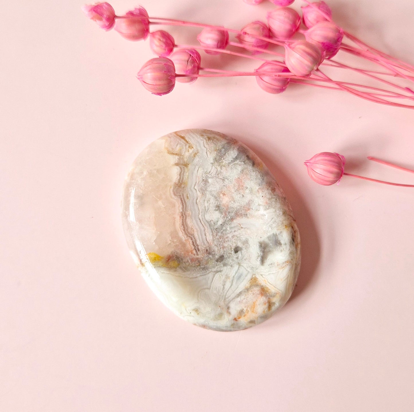 Crazy Agate Handschmeichler – Daumenstein für Frieden und Ausgeglichenheit