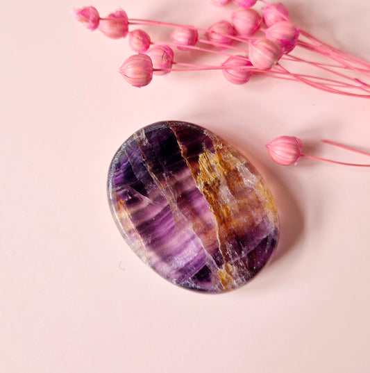 Candy Fluorite Fluorite Worry Stone – Thumb Stone for Peace and Balance
