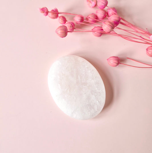 Rock Crystal Worry Stone – Thumb Stone for Peace and Balance