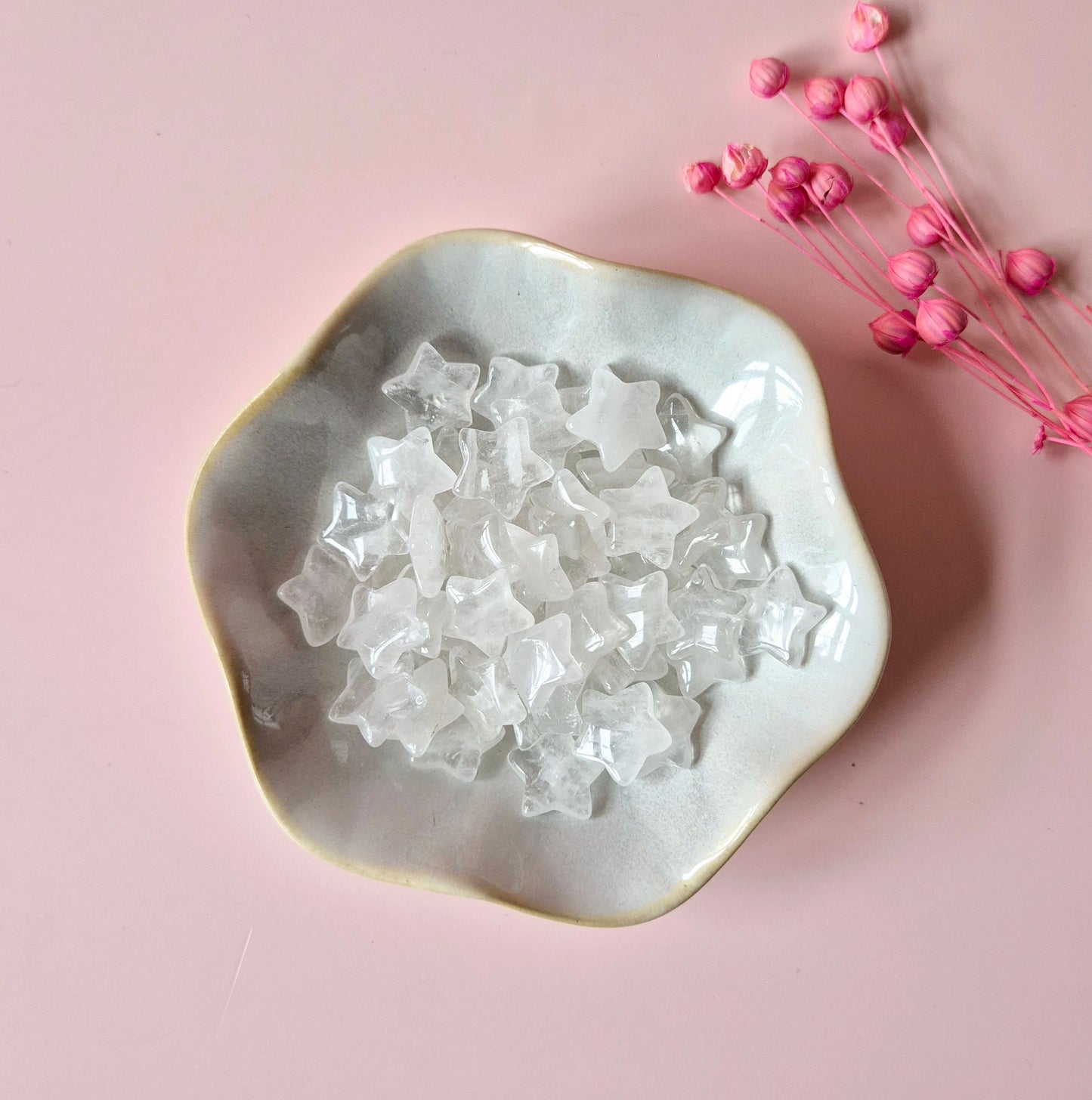 Rock Crystal / Clear Quartz mini star 1.5cm (Crystal Confetti)